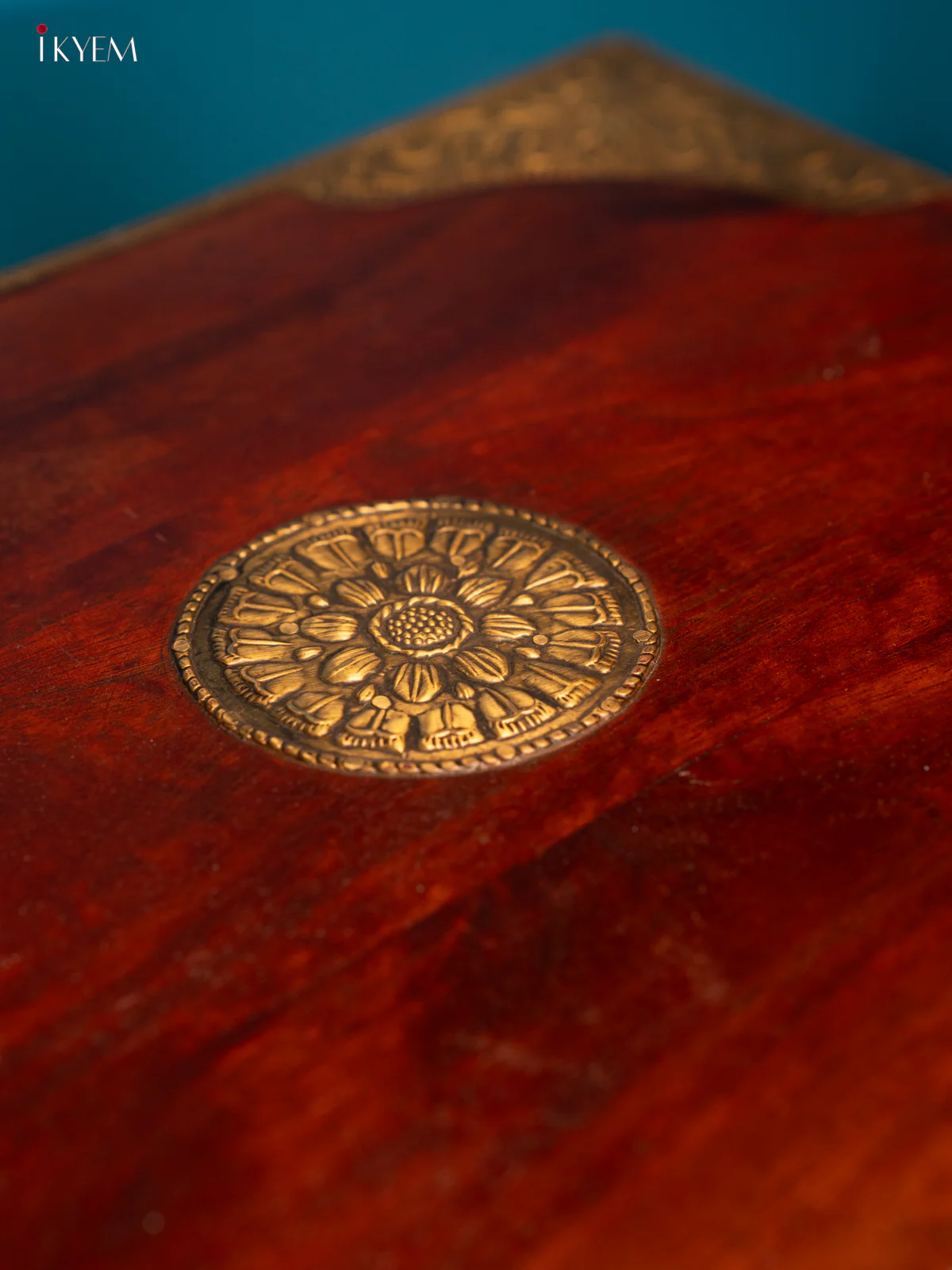 Wooden Brass Fitted Table - 18.1 Inch 4IJ26165 - Image 5