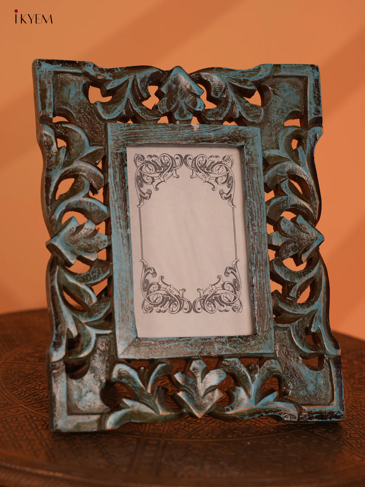 Wooden Carved Photo frame - 10.2 Inch - 4IJ30007 - Image 3