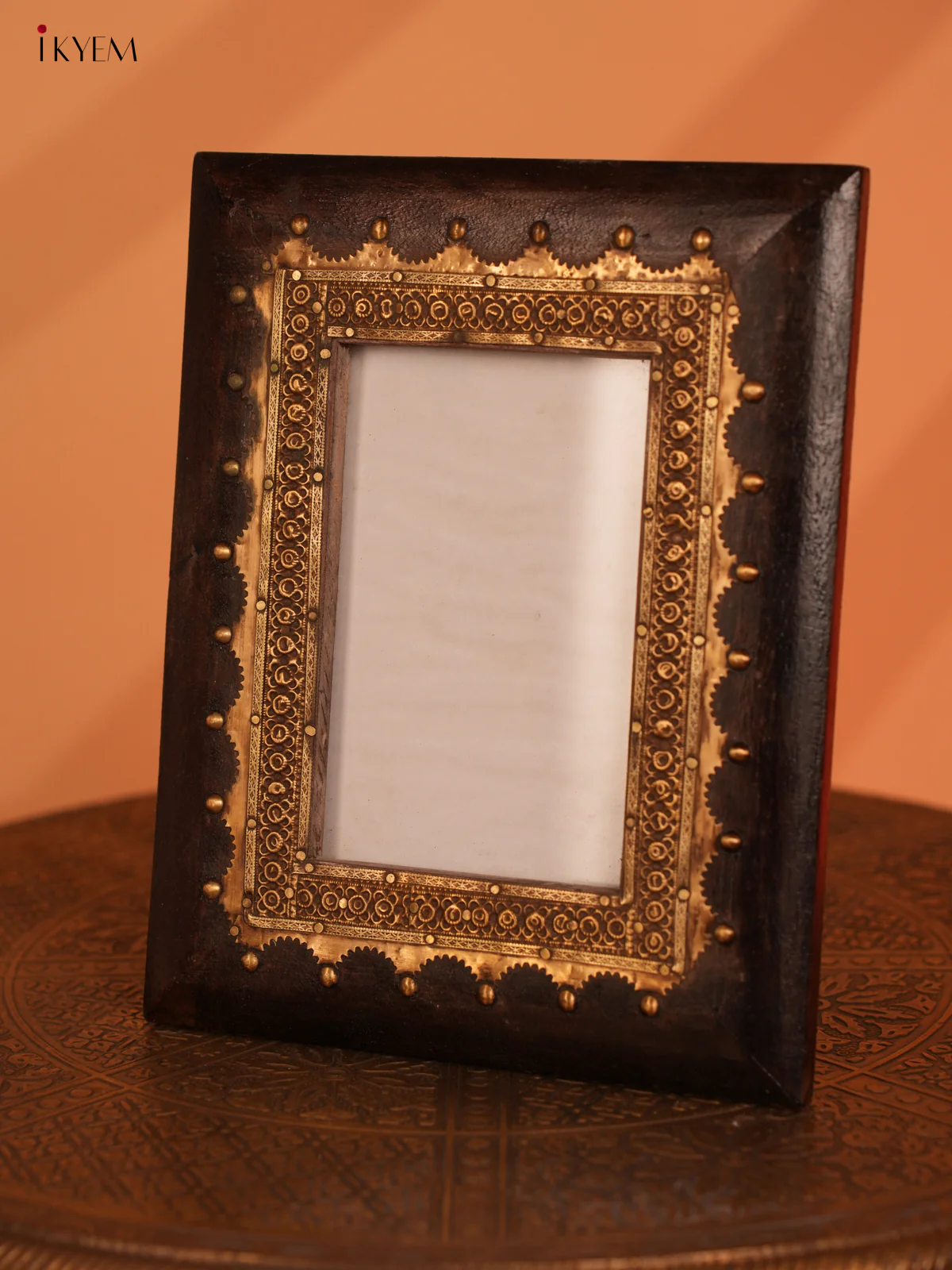 Wooden Brass Fittings Photo Frame- 4IJ30017 - Image 2