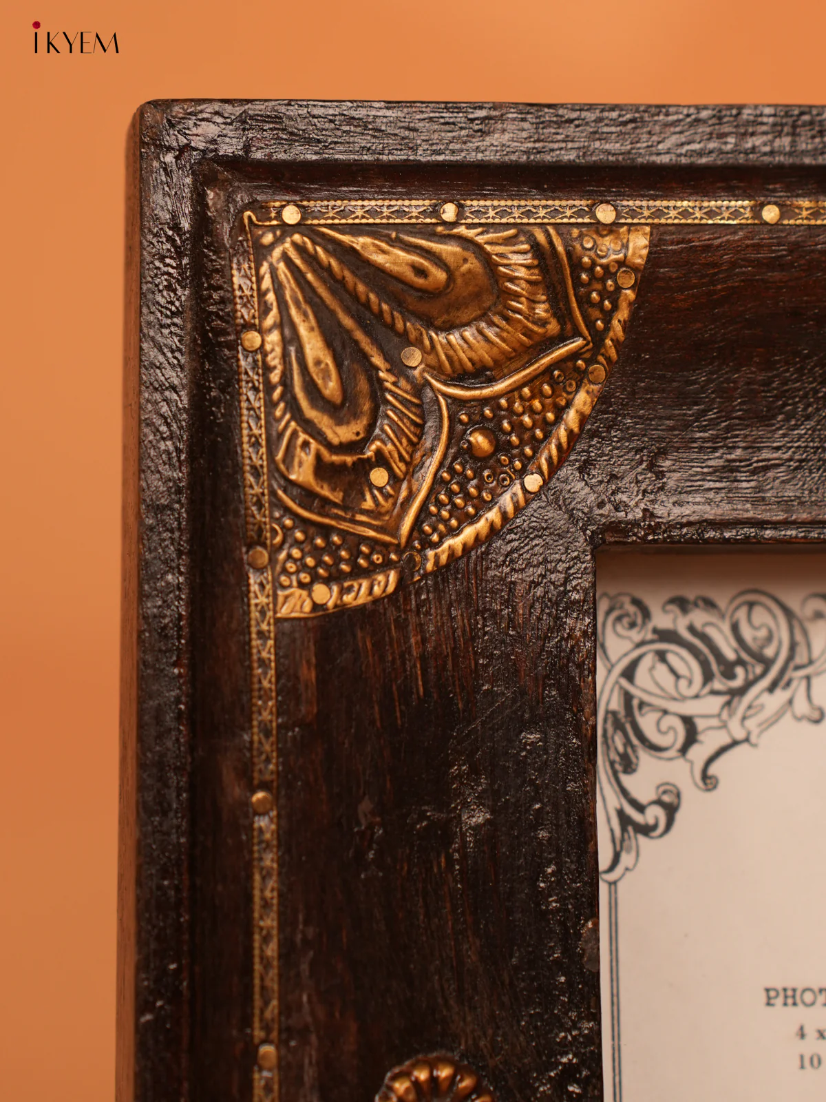 Wooden Brass Fittings Photo Frame- 4IJ30018 - Image 4