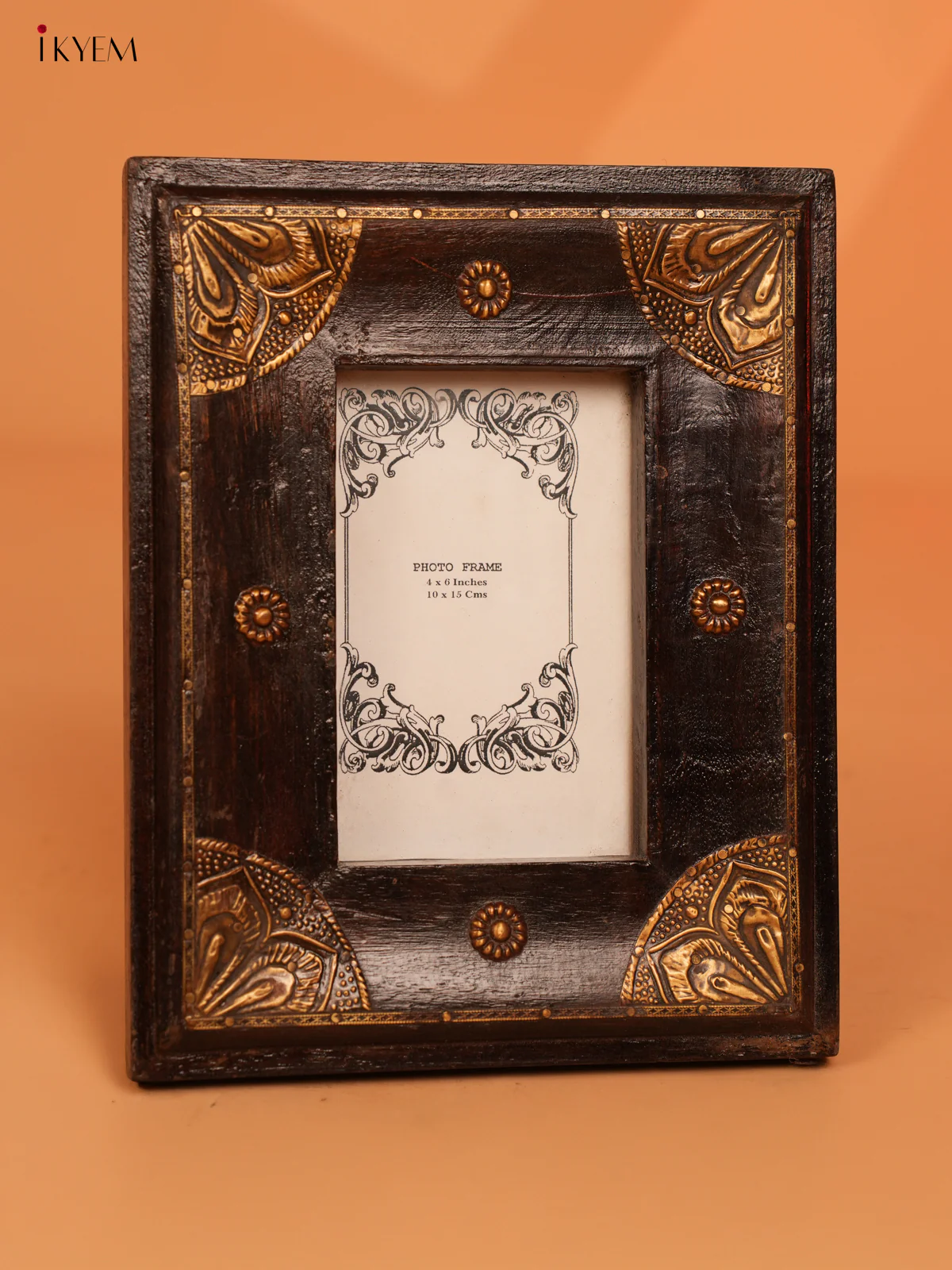 Wooden Brass Fittings Photo Frame- 4IJ30018 - Image 5