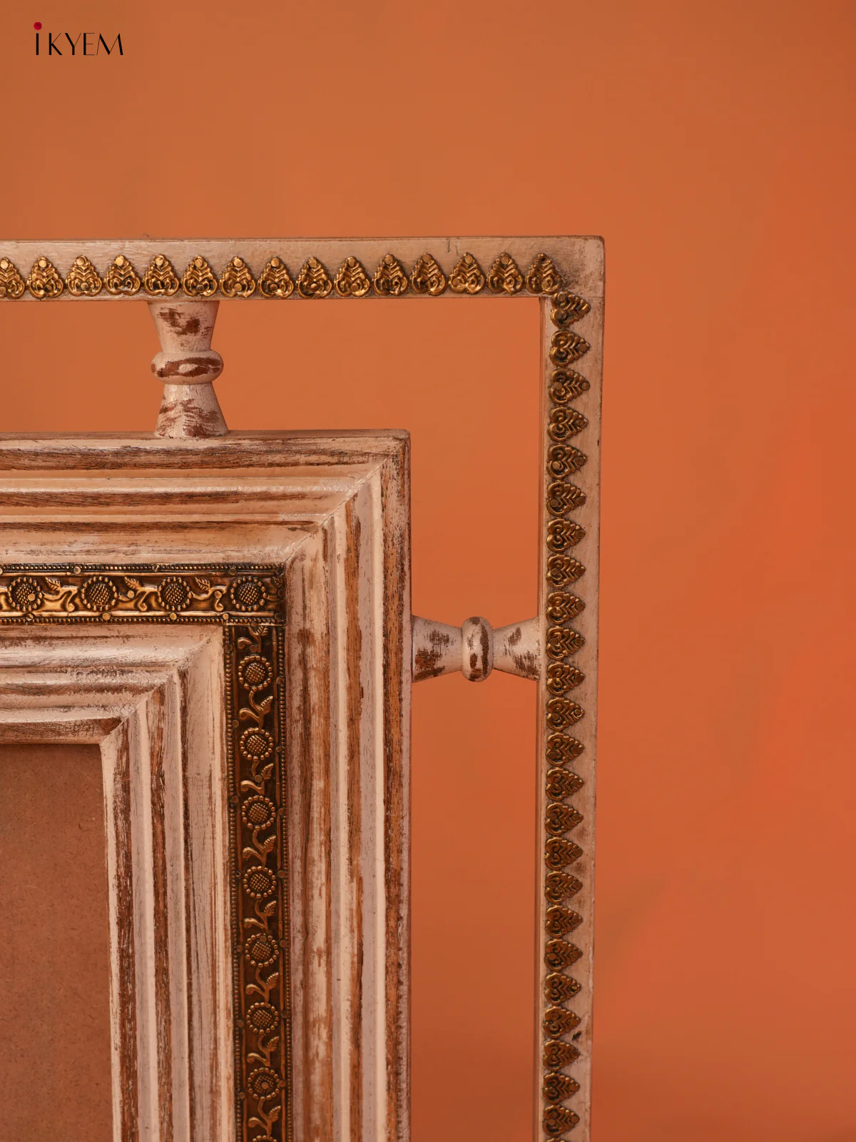 Wooden Brass Fitted Mirror Frame -4IJ30091 - Image 4