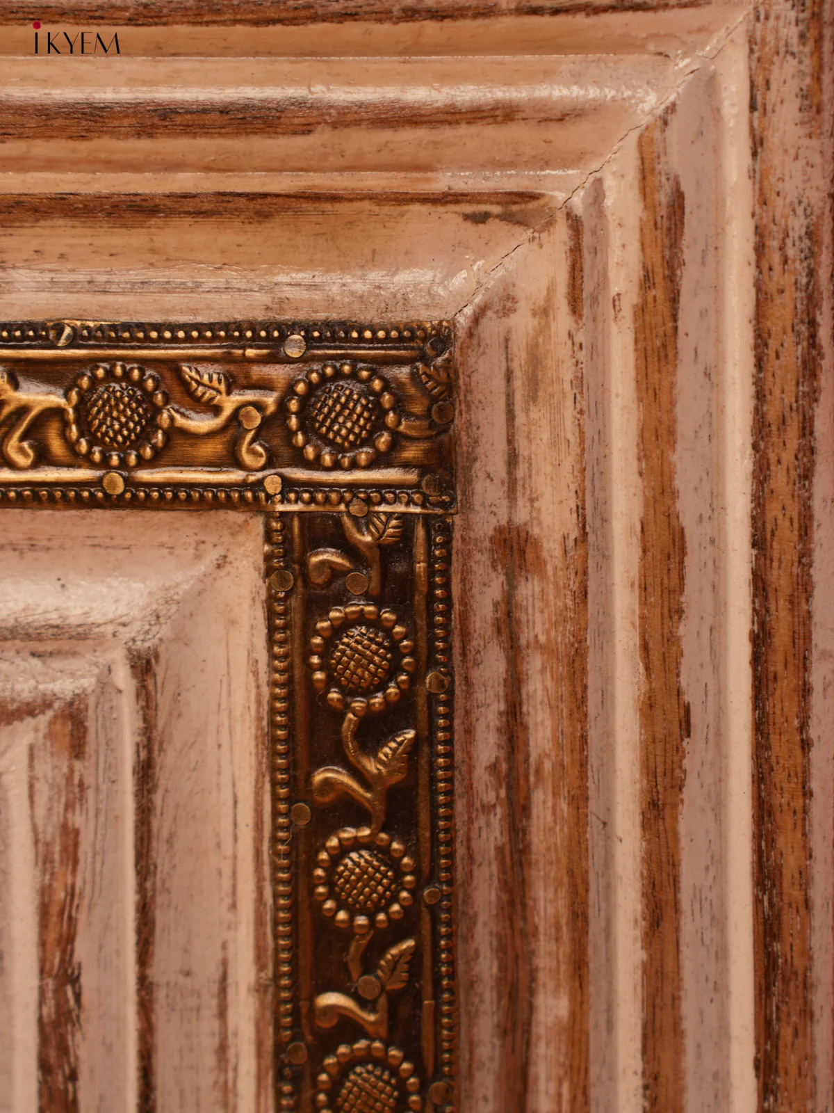 Wooden Brass Fitted Mirror Frame -4IJ30091 - Image 5