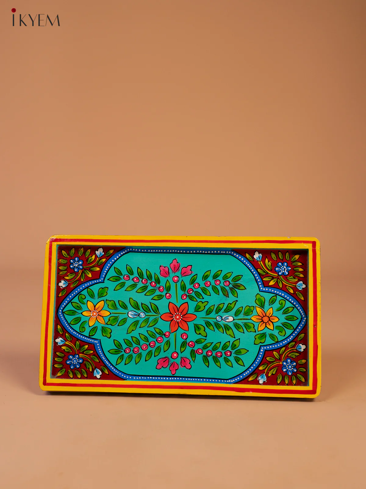 Wooden Hand Painted Tray With 2 Bowls - 4JJ01024 - Image 4