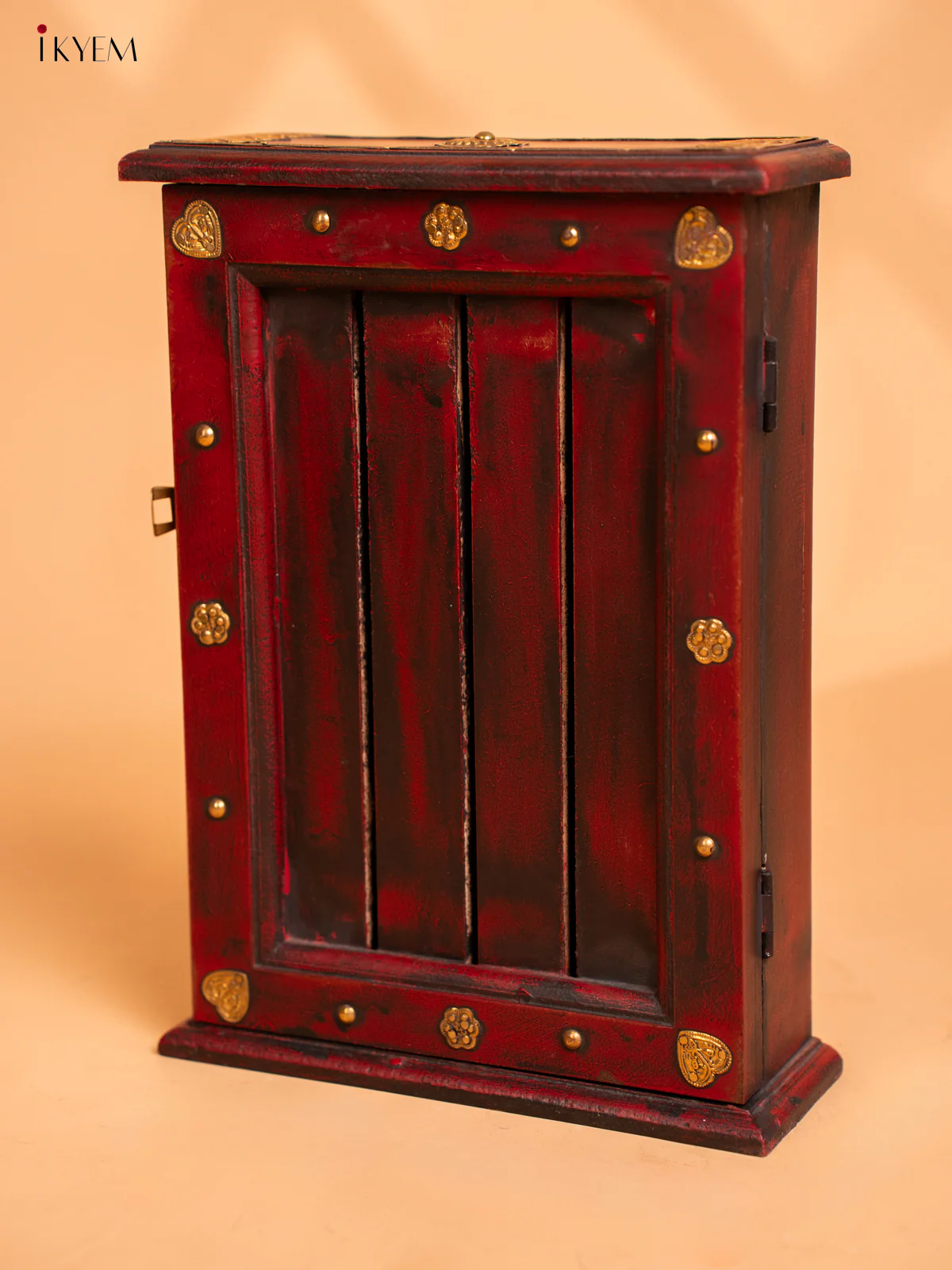 Wooden Brass Fitted Key Holder Box - 11 Inch - 4JJ01040 - Image 4