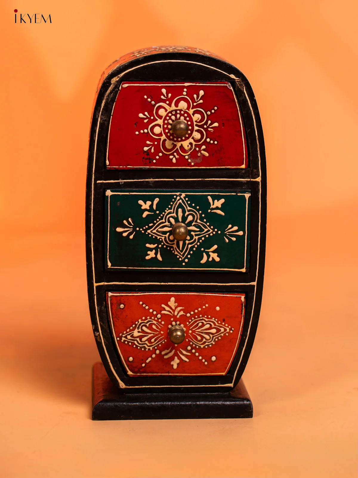 Wooden Hand Painted with 3 Drawers -4JJ01043