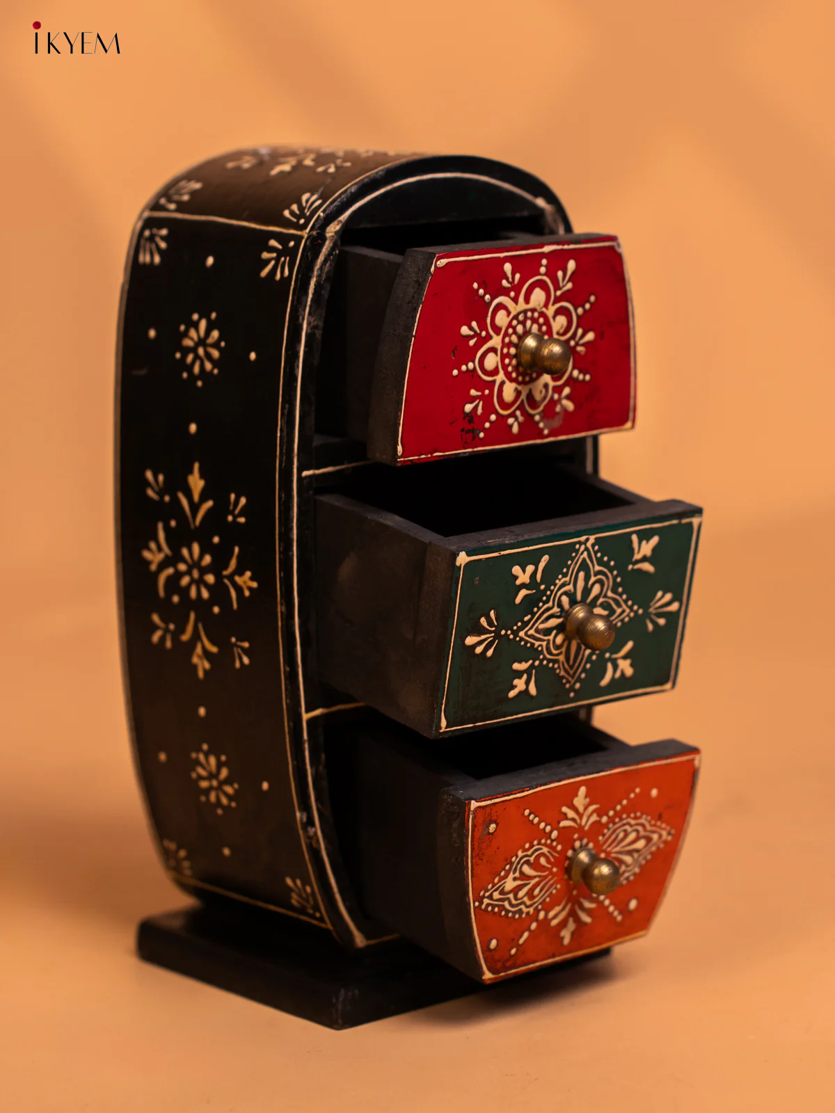 Wooden Hand Painted with 3 Drawers -4JJ01043 - Image 2