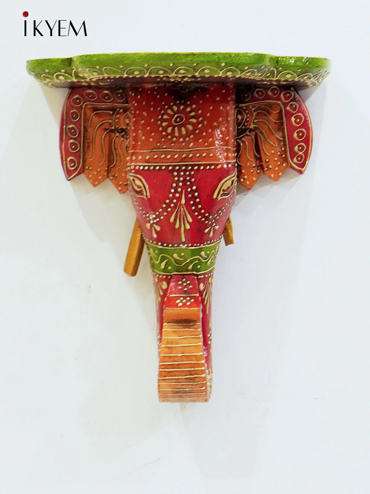 Wooden Elephant Wall Shelf - 4JJ01081
