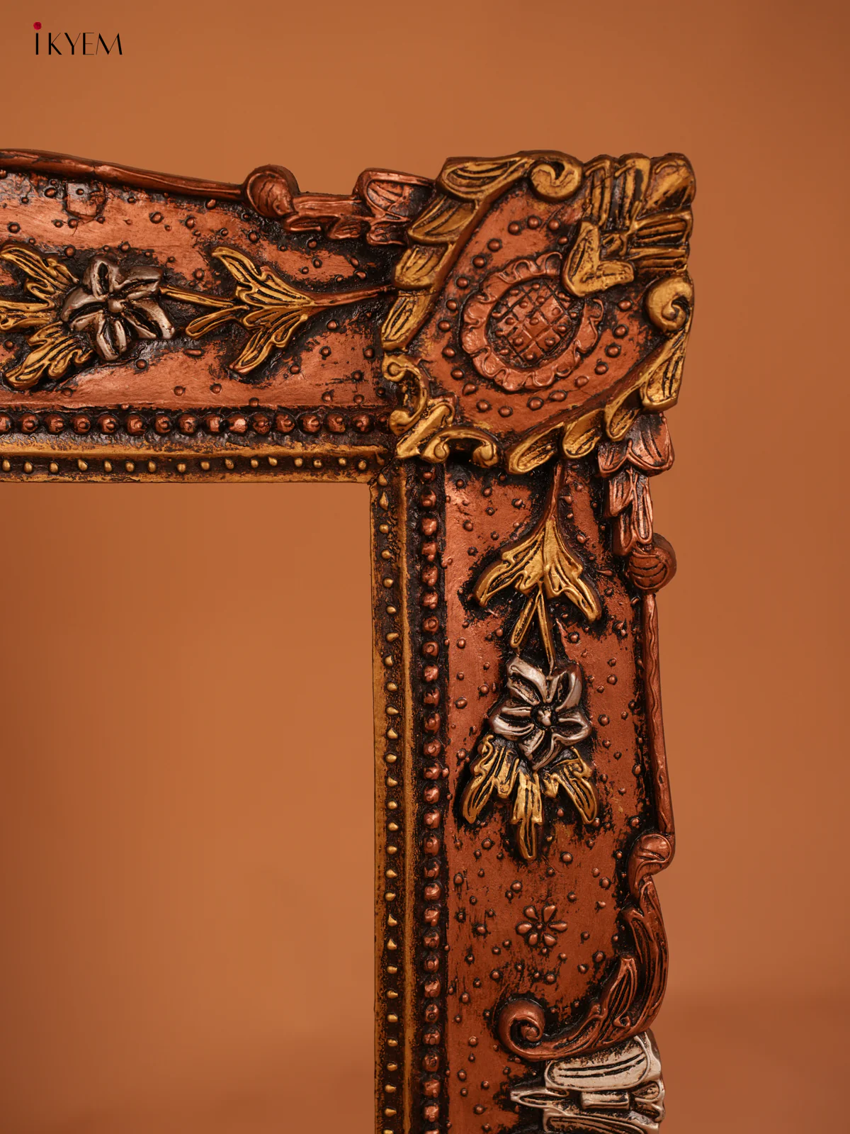 wooden Floral design Mirror Frame - 4JJ01087 - Image 5