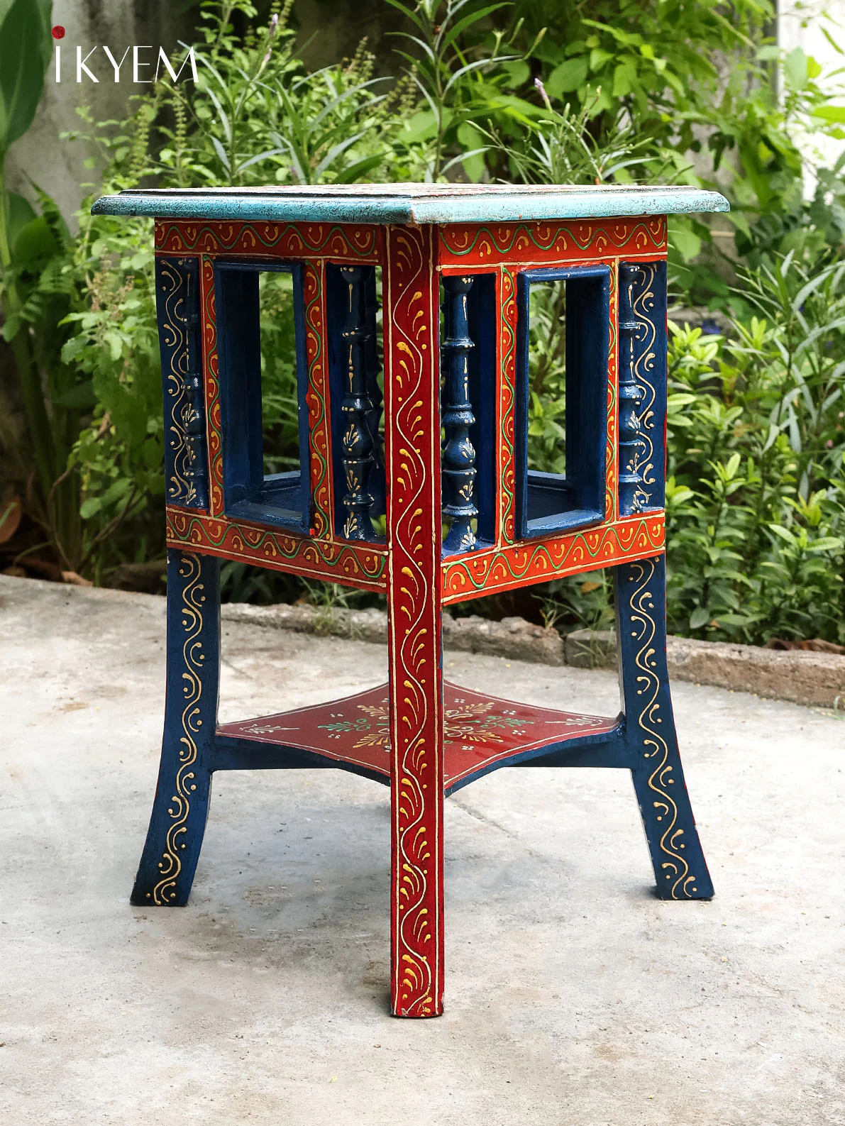Vibrant Hand-Painted Side Table - Image 2