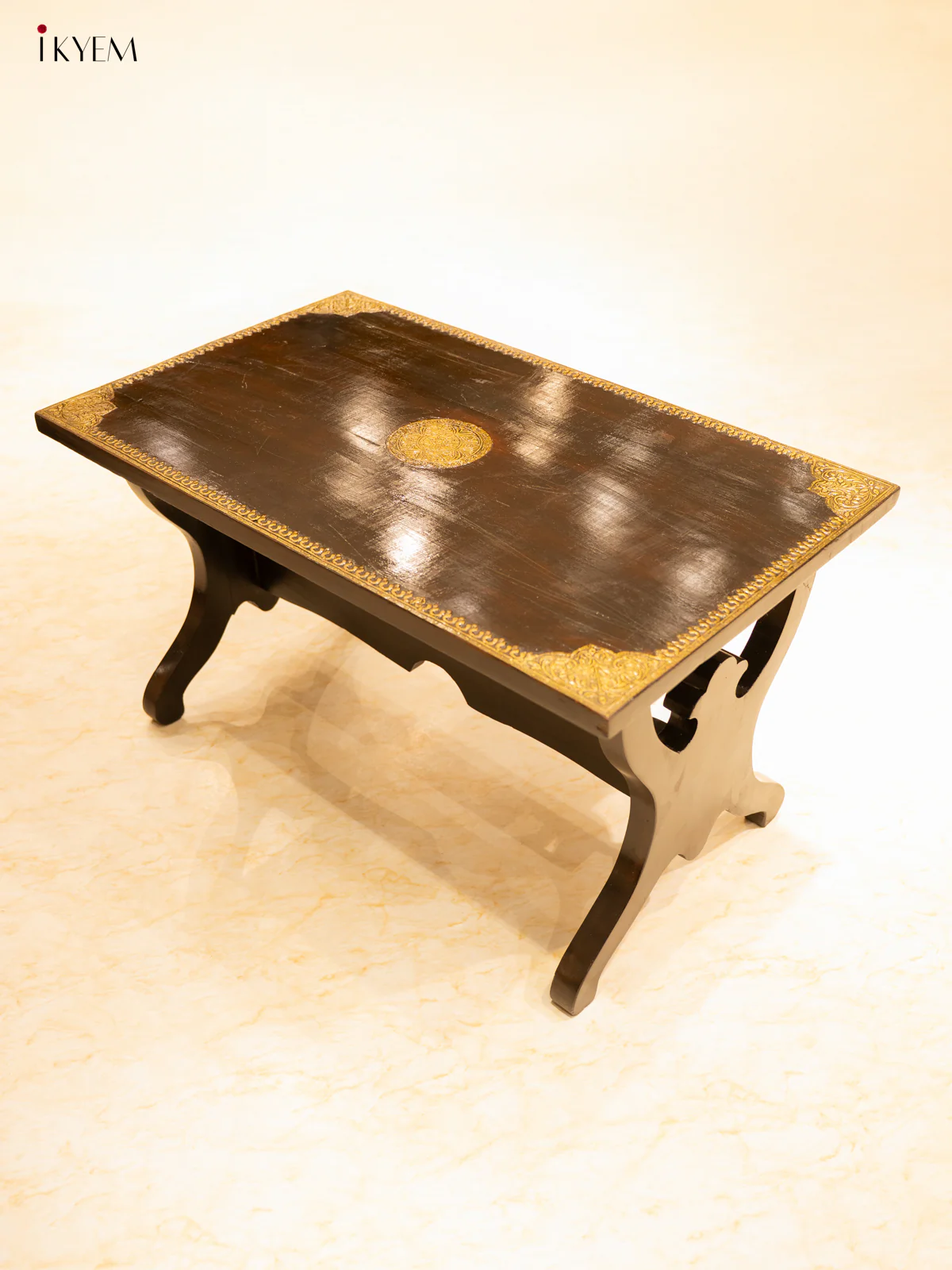 Wooden table Brass Fitted - (19.6 × 35) Inch - 4JJ04018 - Image 4