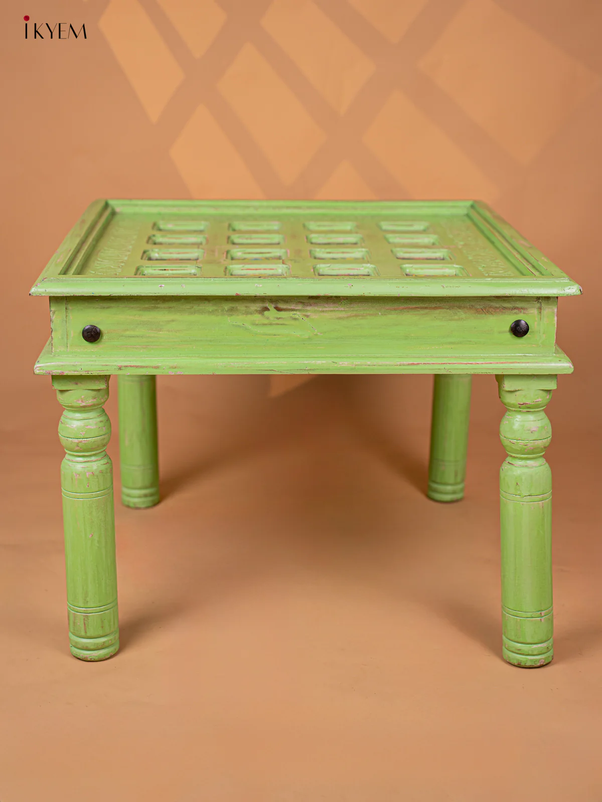 Hand-Painted Wooden Table Tile Fitted - Pastel Green - (18×23) Inches - 4JJ04029 - Image 4