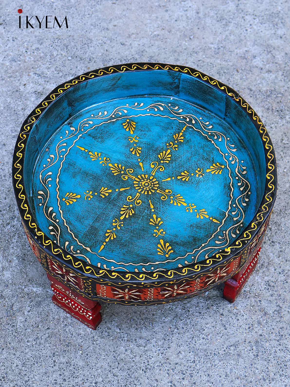 Painted Wooden Tray Table - Image 3