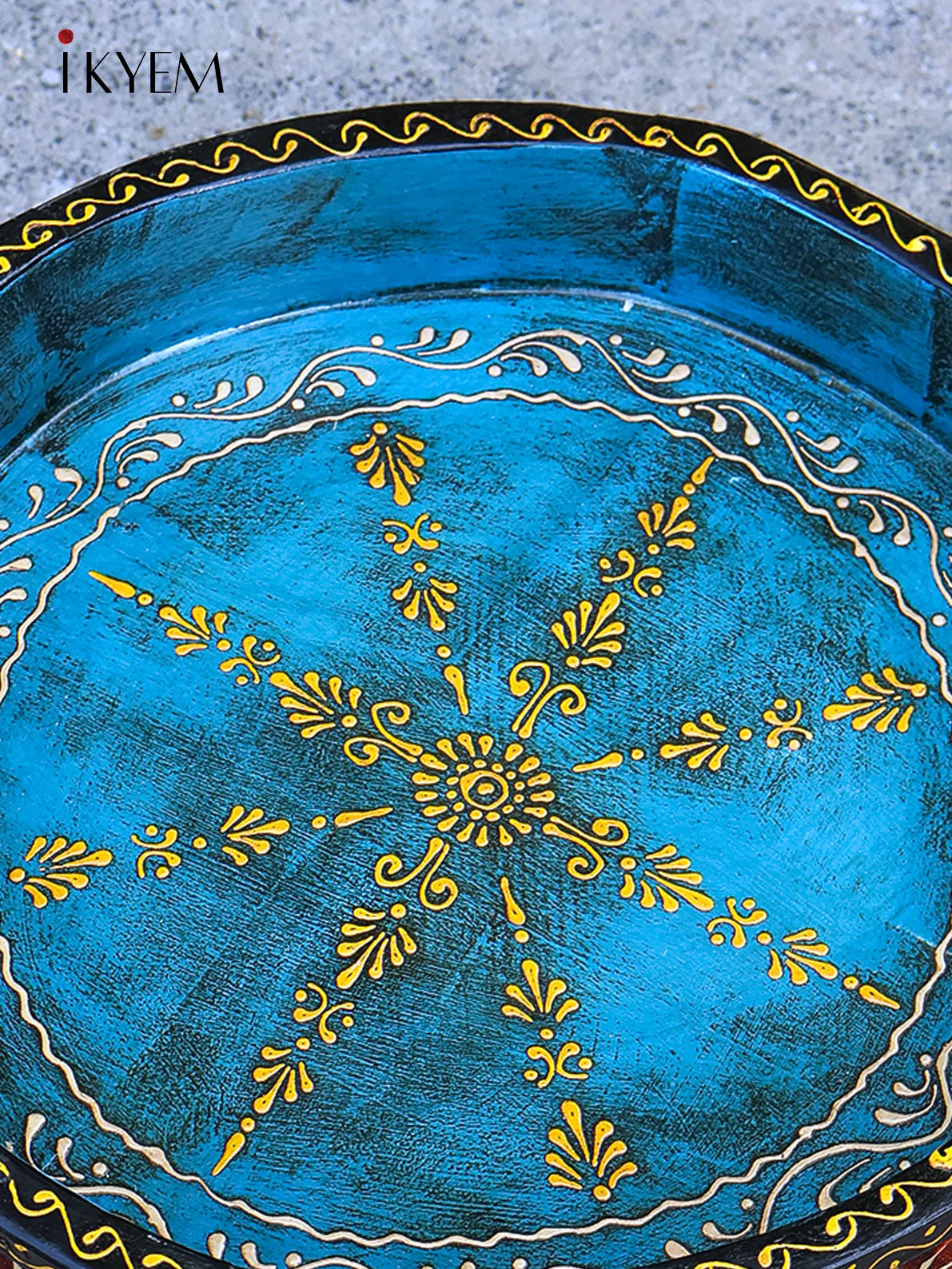 Painted Wooden Tray Table - Image 4