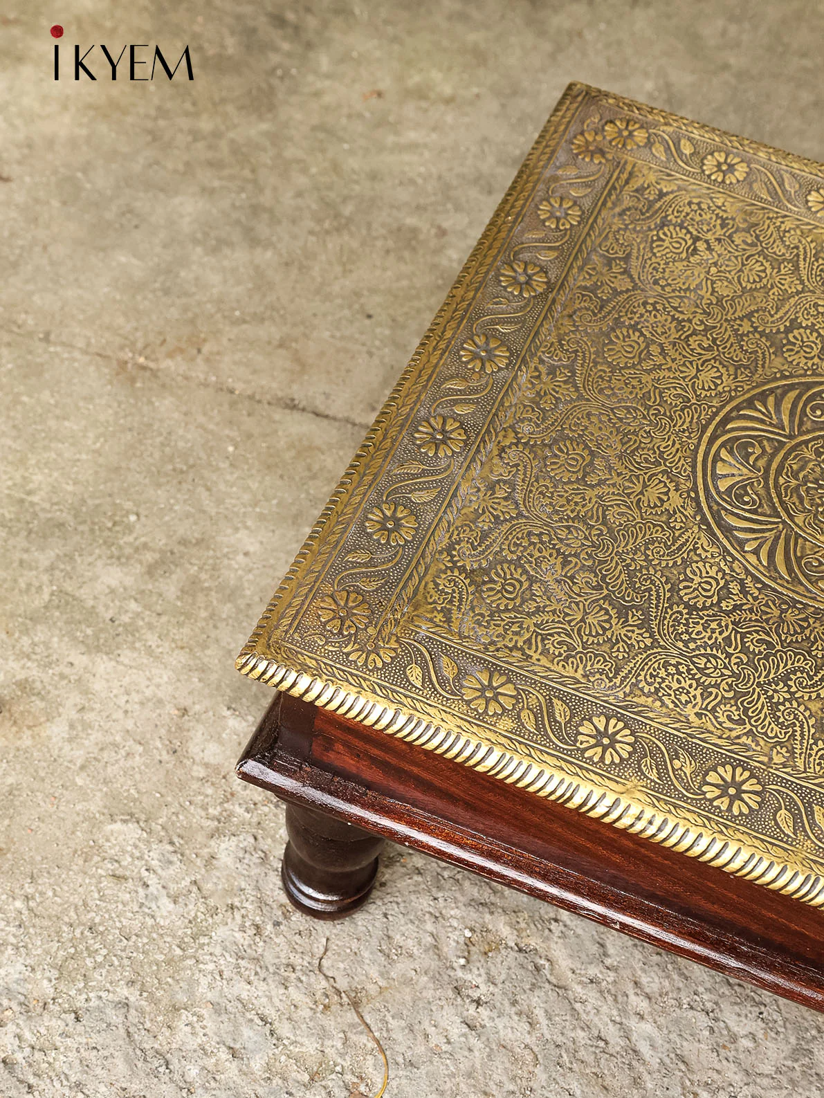 Wooden Bajot with Brass Accent - Image 4
