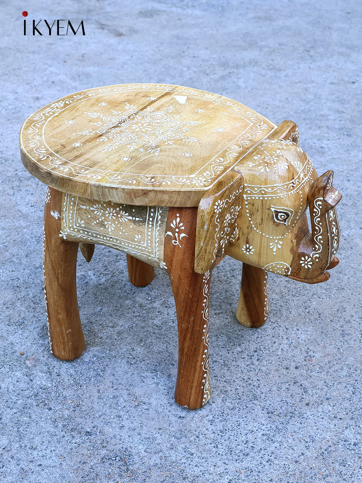 Wooden Elephant Stool