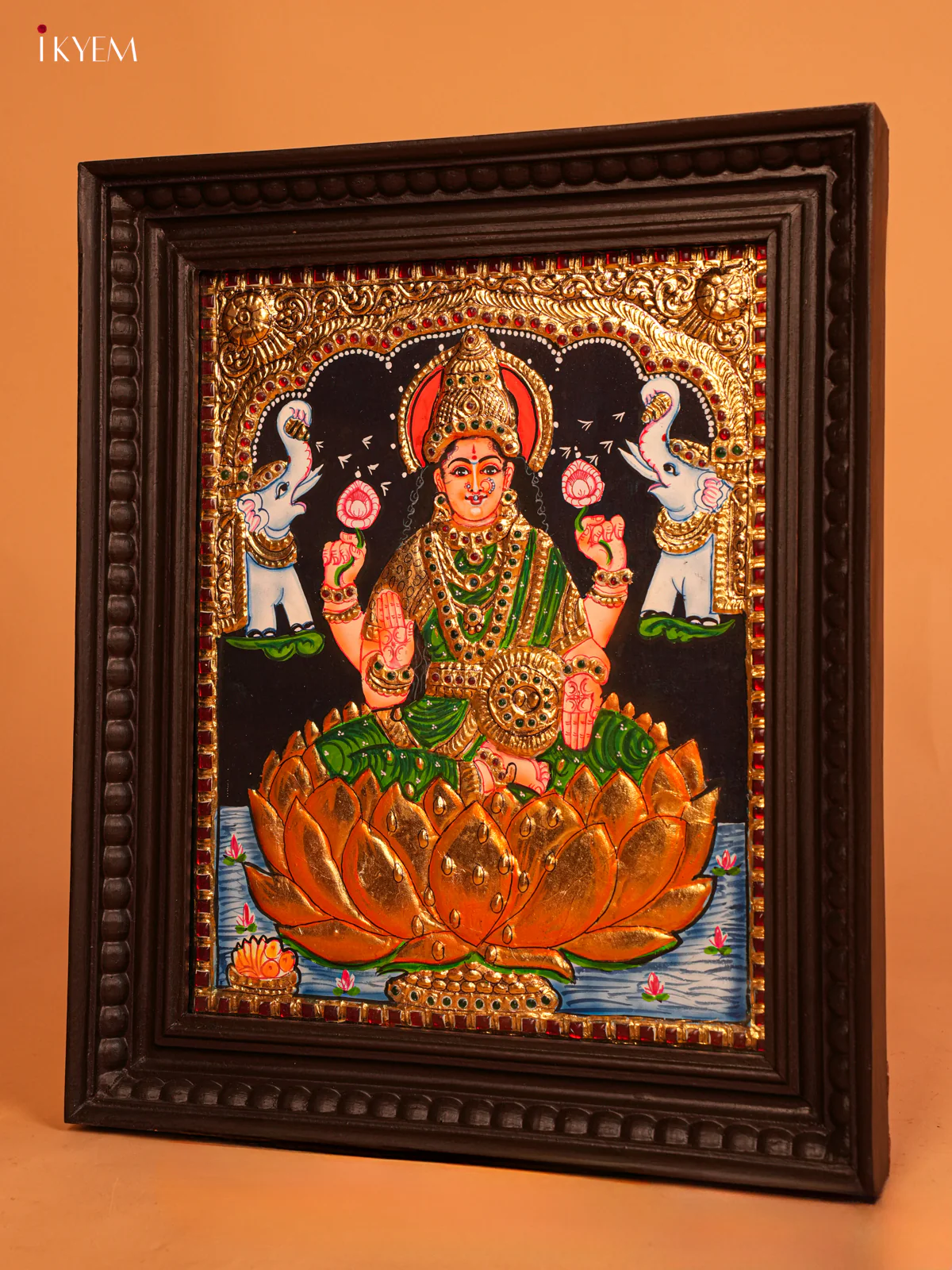 Gajalakshmi Tanjore Painting 18*15 - 4KJ09004 - Image 2