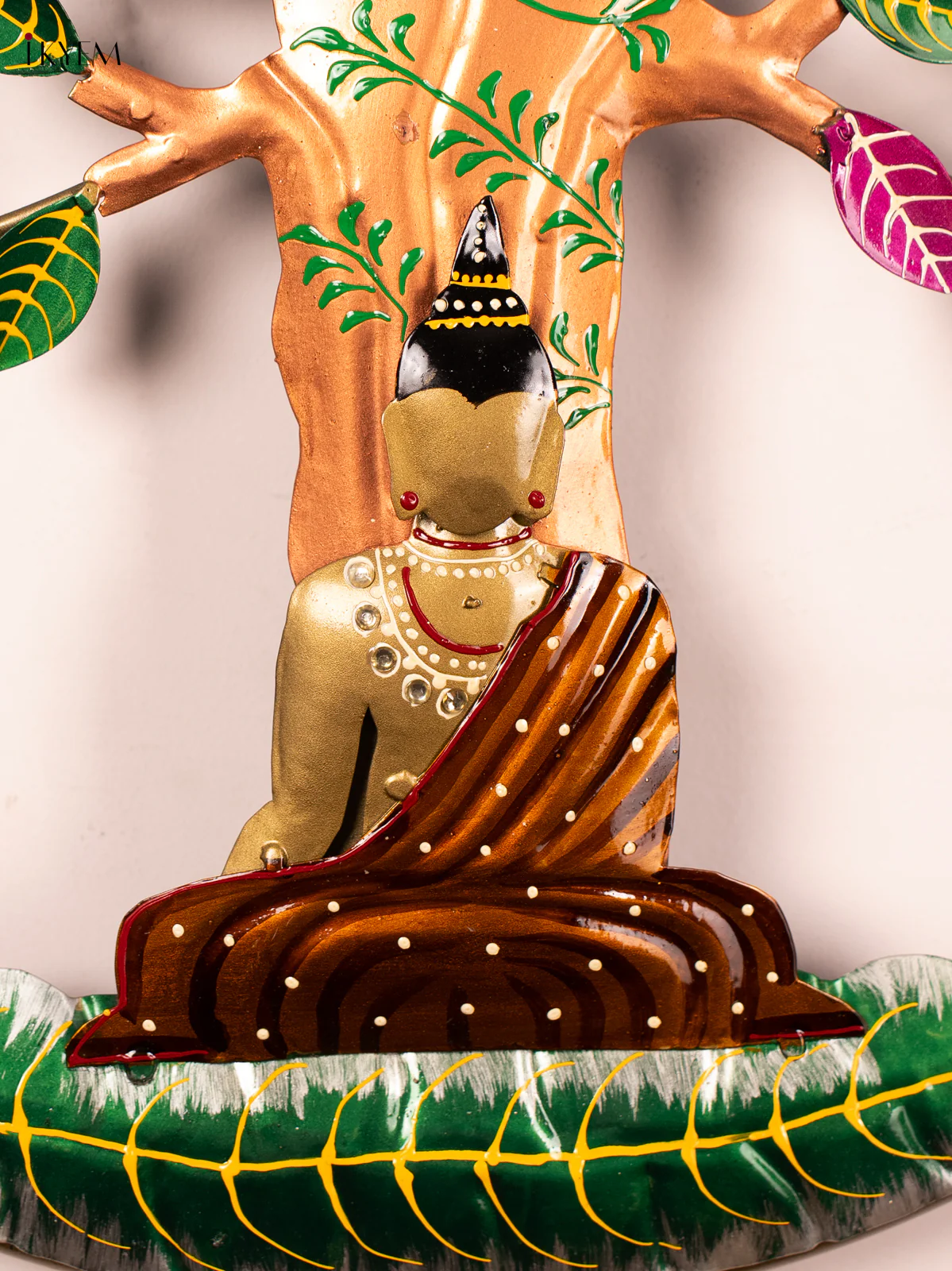 Metal PAINTED WALL ROUND BUDHA  TREE - AA02115 - Image 2