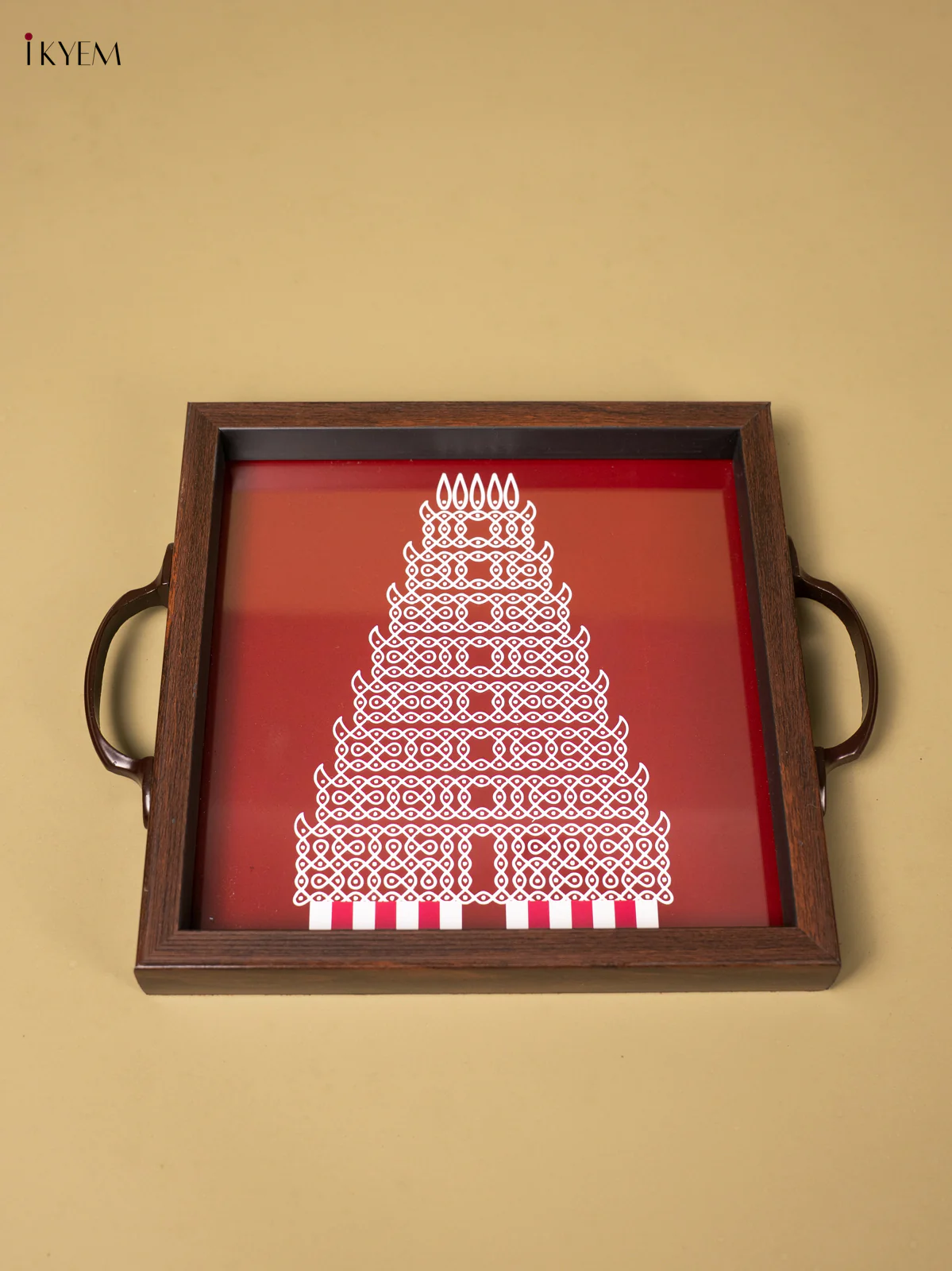 Digital Printed Tray - Temple Gopuram (8x8) - AA02121