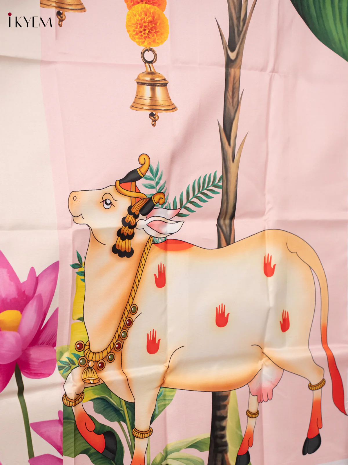 Ganesha &Cow Backdrop - Baby Pink - (5×8 feet) - AA05111 - Image 4