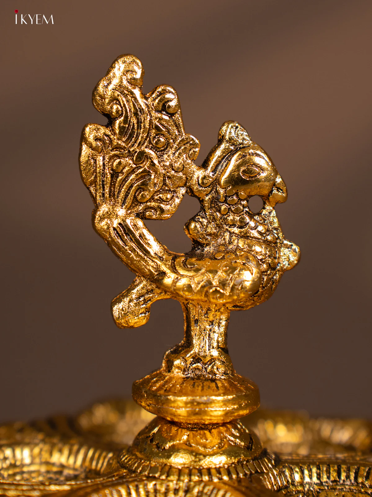 Decorative Gold Finish Annapakshi 5-face Diya - KL13114 - Image 2