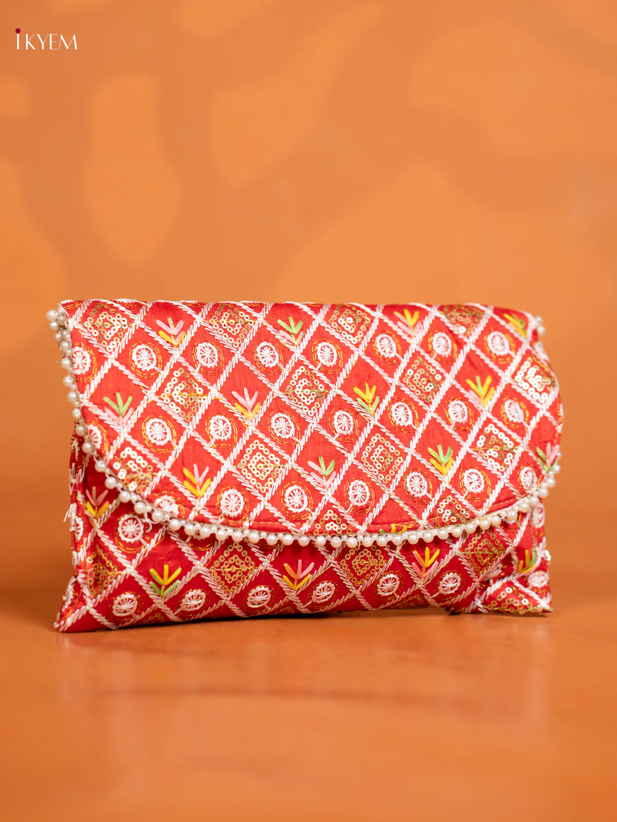 Festive Embroidered Envelope Clutch in Assorted Colours - KC24117 - Image 13