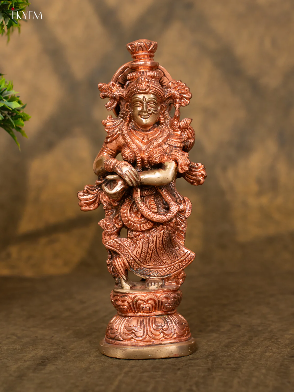 Mata Radha in Dual Tone (Brass & Copper) - Carved by master Artisans