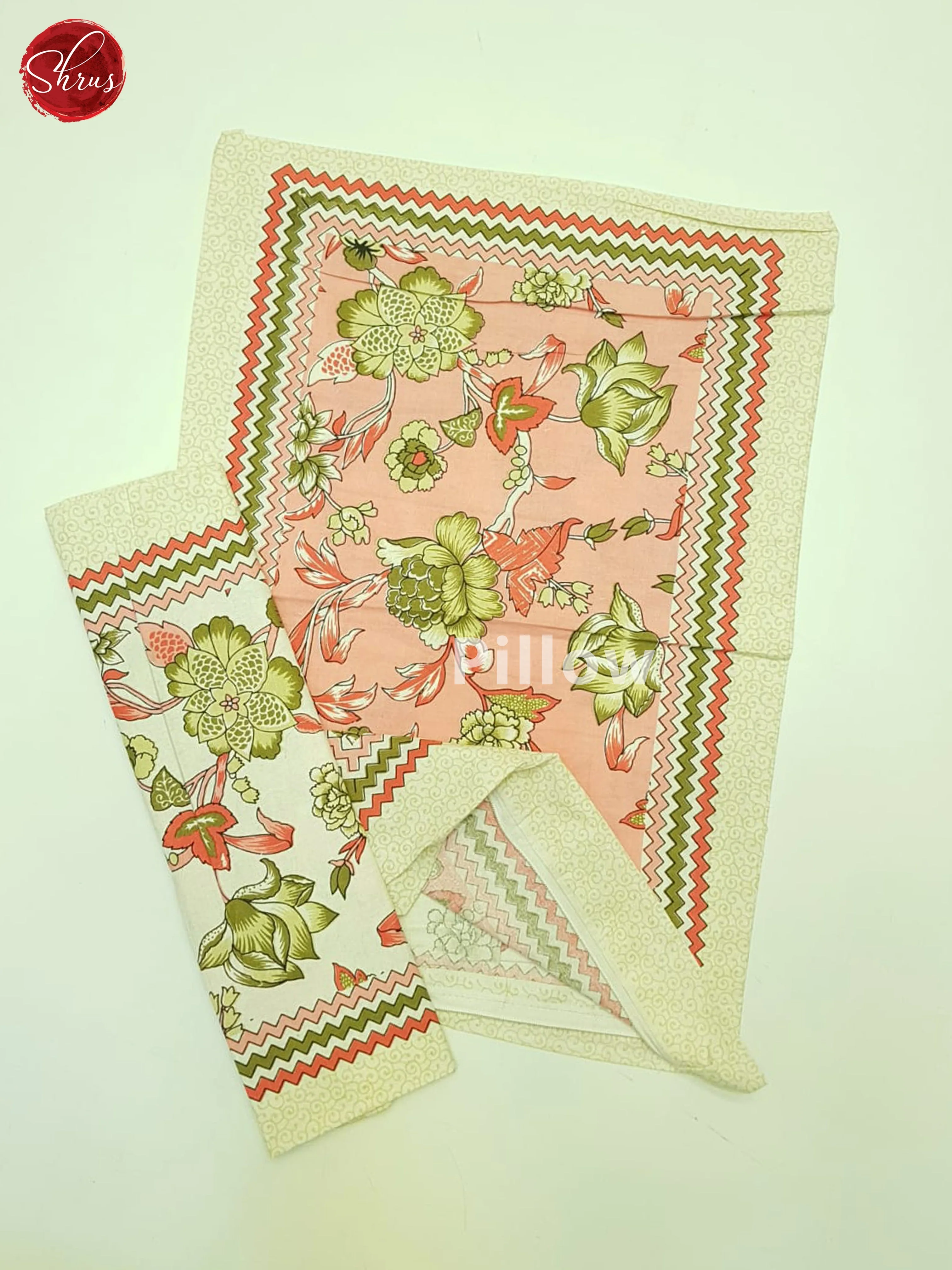 Pink And Cream- Jaipuri Block Printed Cotton Bedsheet - Image 3