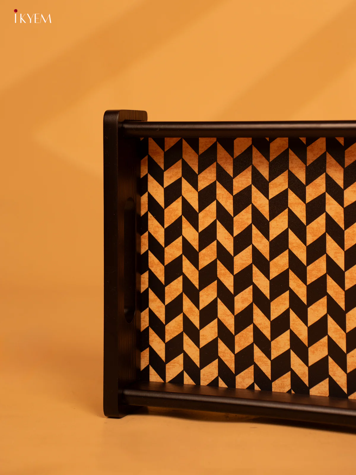 Chevron Printed Rectangular Wooden Tray - (14×8) Inch - KL18131 - Image 3