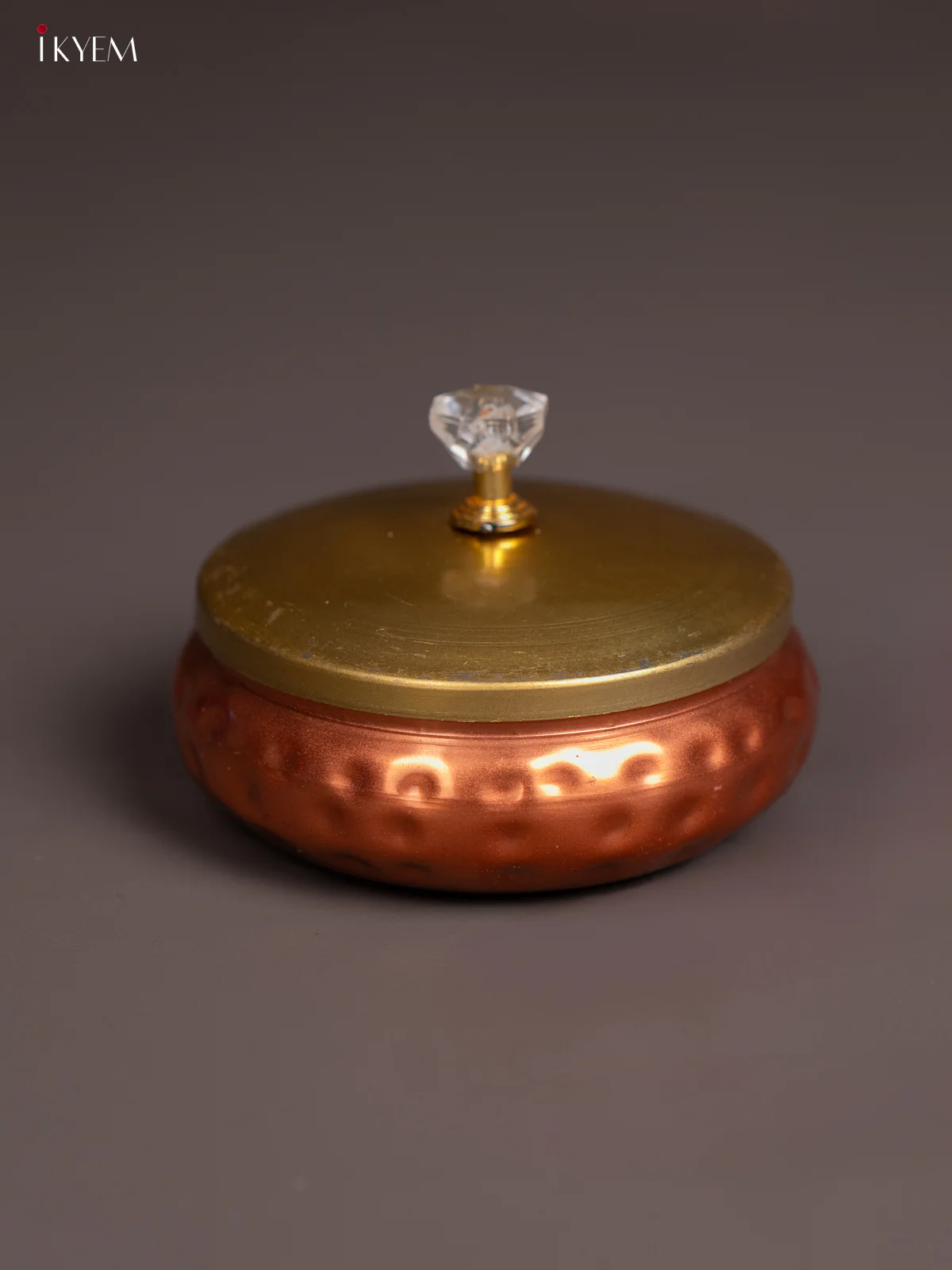 Timeless Copper Coated Metal Dry Fruits Jar With Lid - KI09172 - Image 3
