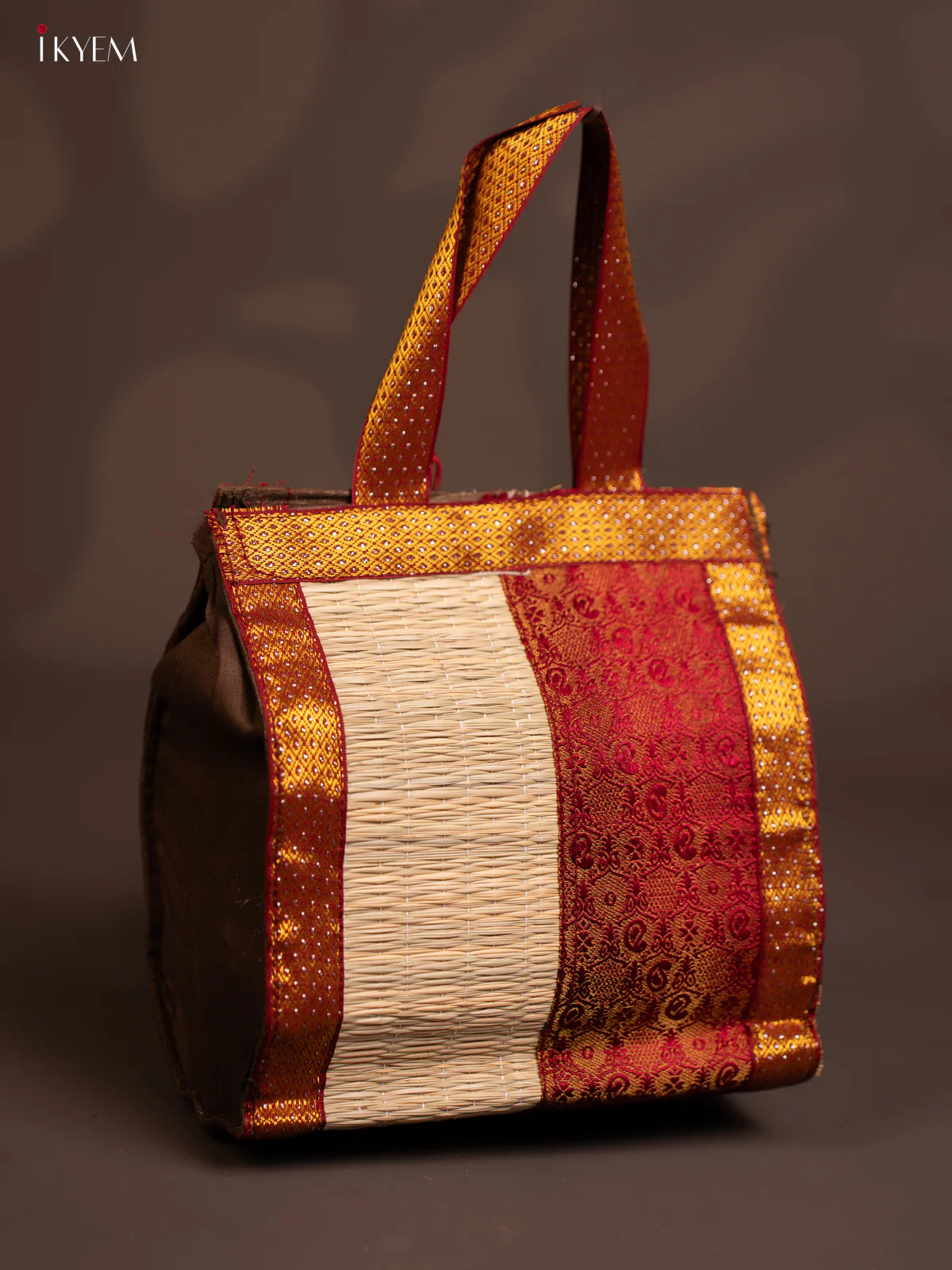 CREAM & RED Raw Silk with Korai Handbag - KE10146 - Image 2