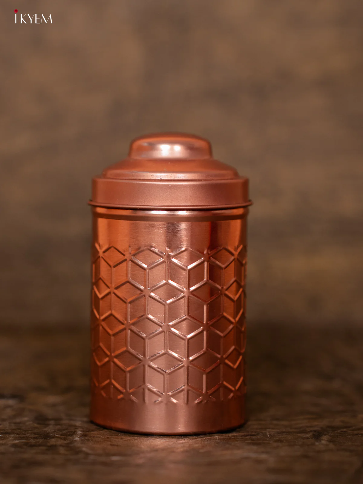 Dry Fruit Round Tin Jar - Copper - 4.5 Inch KD01146 - Image 2