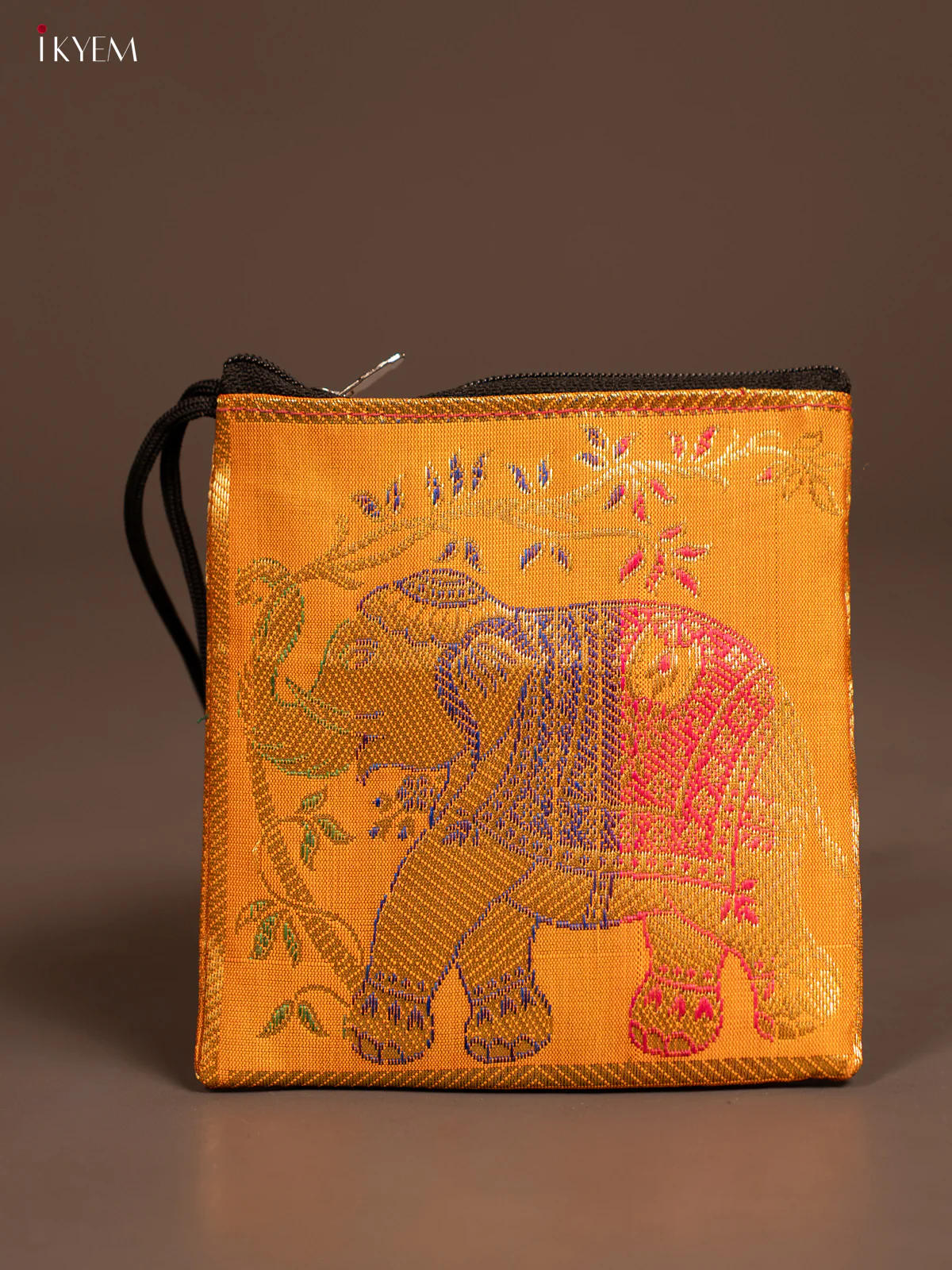 Elephant designed Banarasi Coin Pouch - KF05117 - Image 15