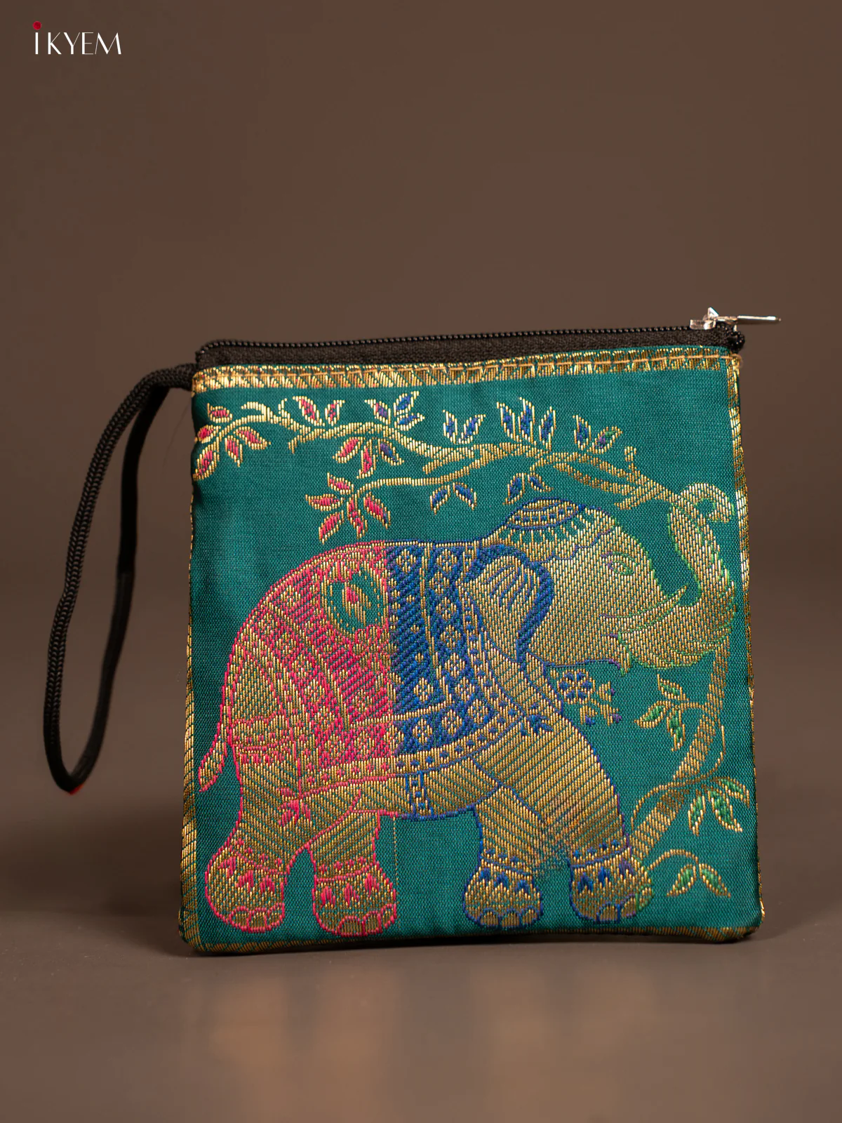 Elephant designed Banarasi Coin Pouch - KF05117 - Image 2