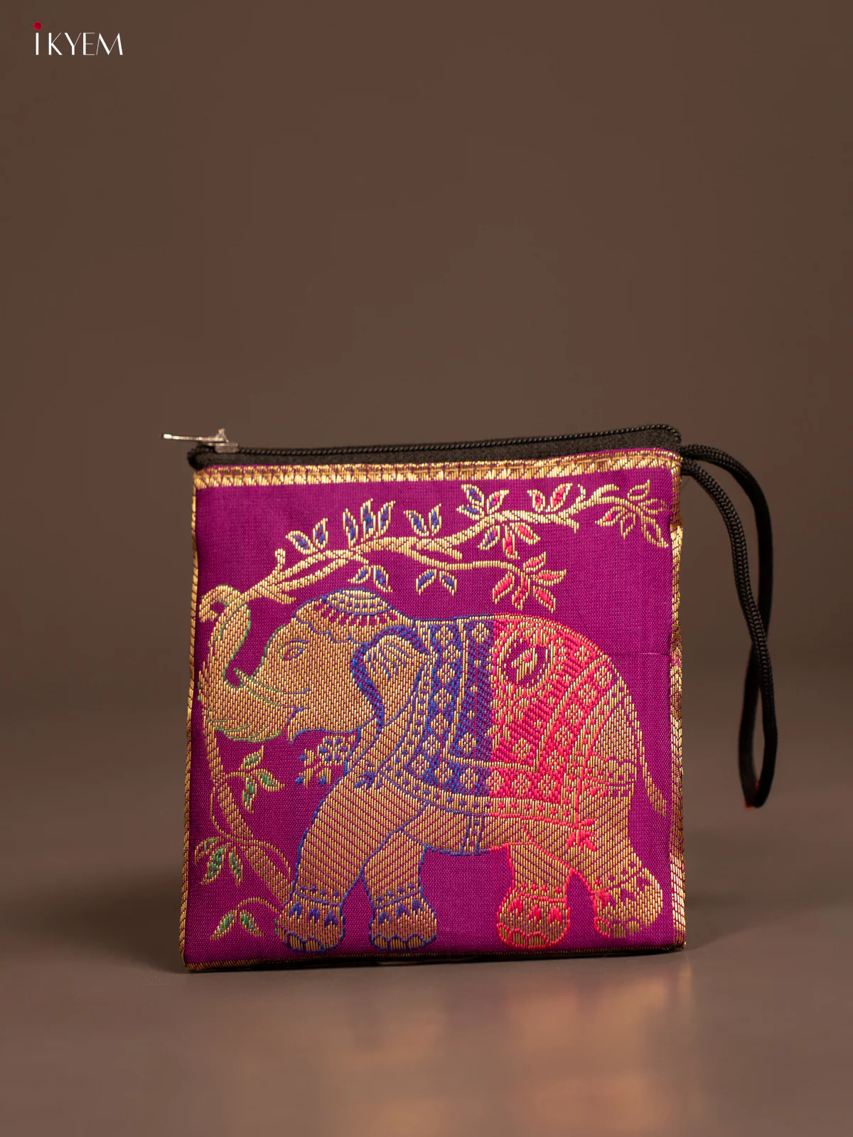 Elephant designed Banarasi Coin Pouch - KF05117 - Image 6
