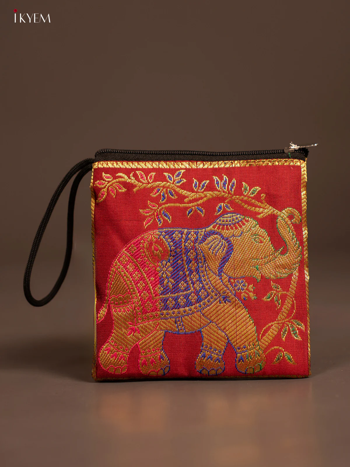 Elephant designed Banarasi Coin Pouch - KF05117 - Image 7