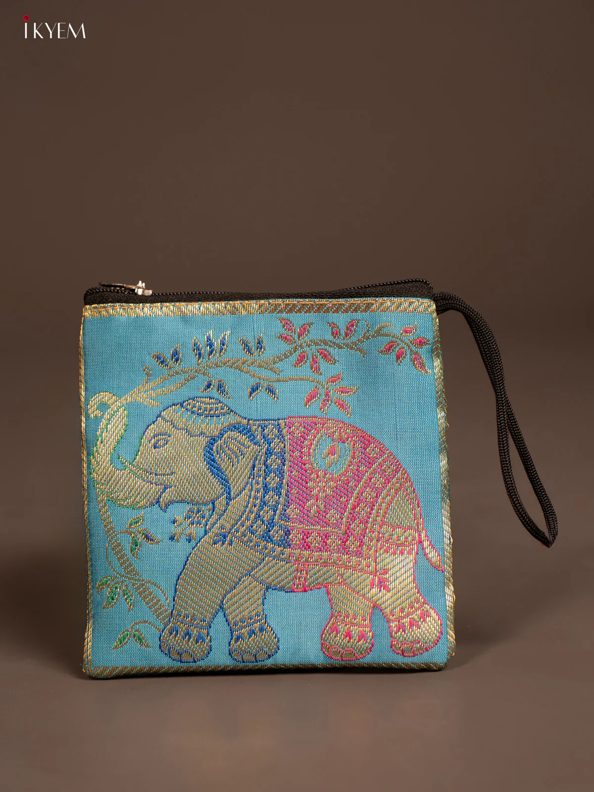 Elephant designed Banarasi Coin Pouch - KF05117 - Image 8