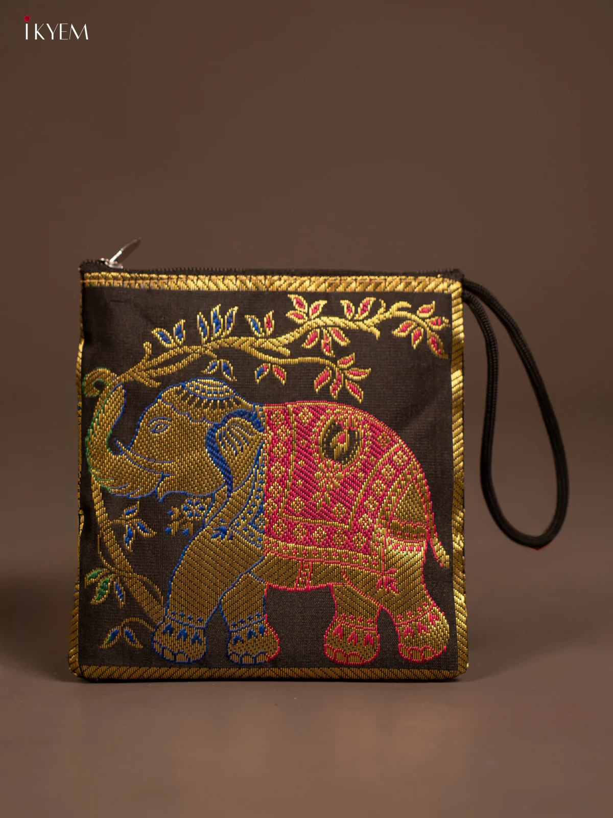 Elephant designed Banarasi Coin Pouch - KF05117 - Image 9