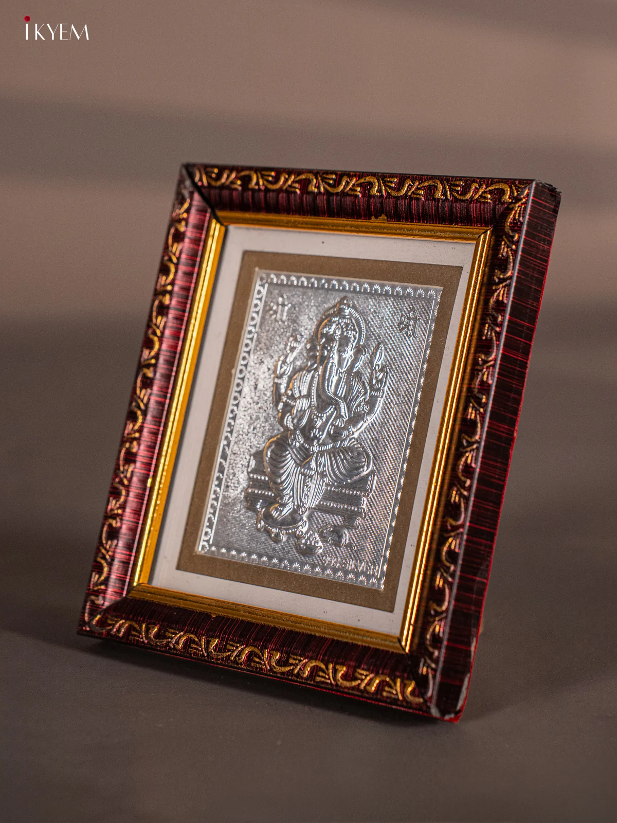 Divine German Silver Ganesha Photo frame with stand - KH06123 - Image 2