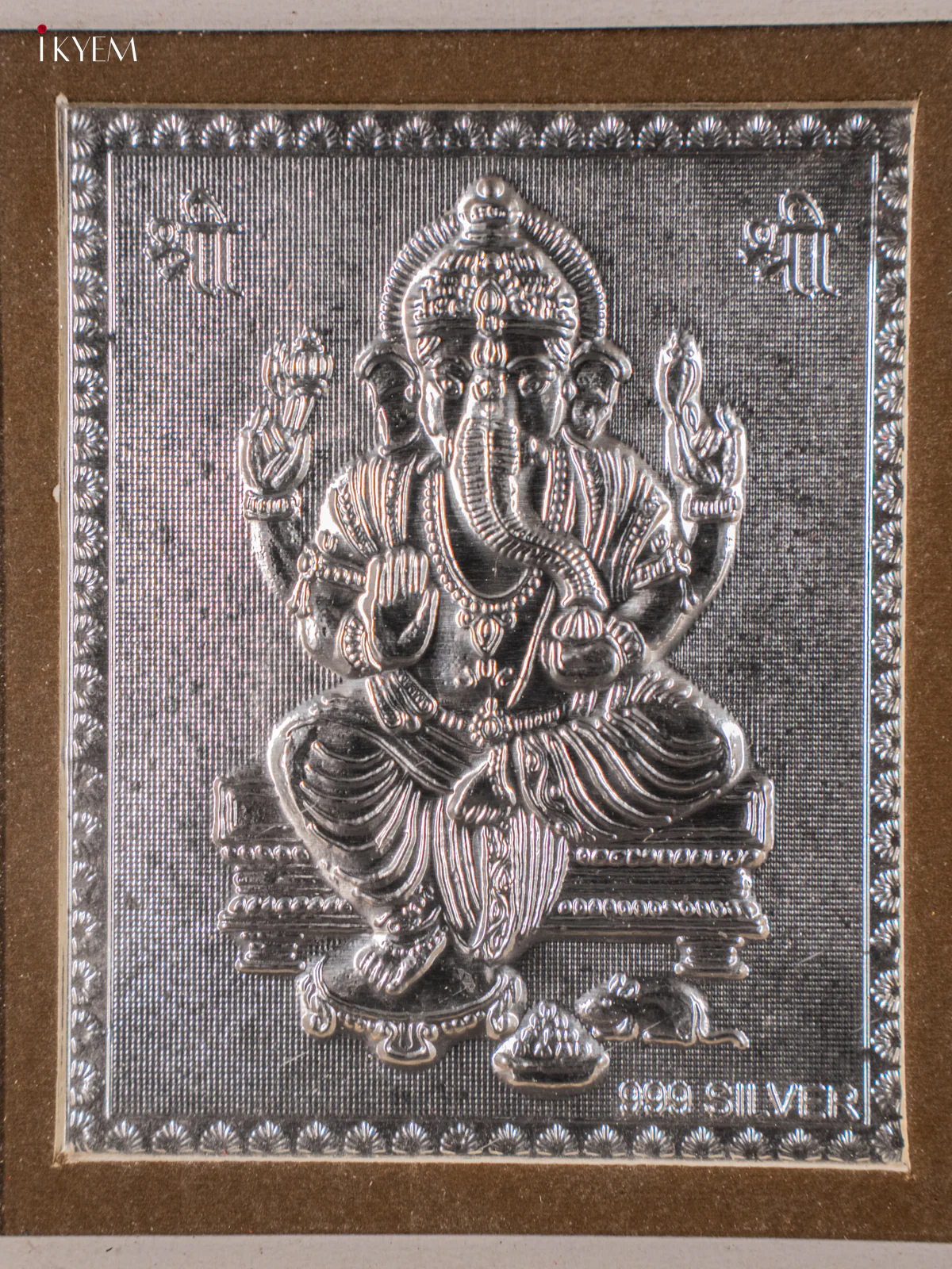 Divine German Silver Ganesha Photo frame with stand - KH06123 - Image 3