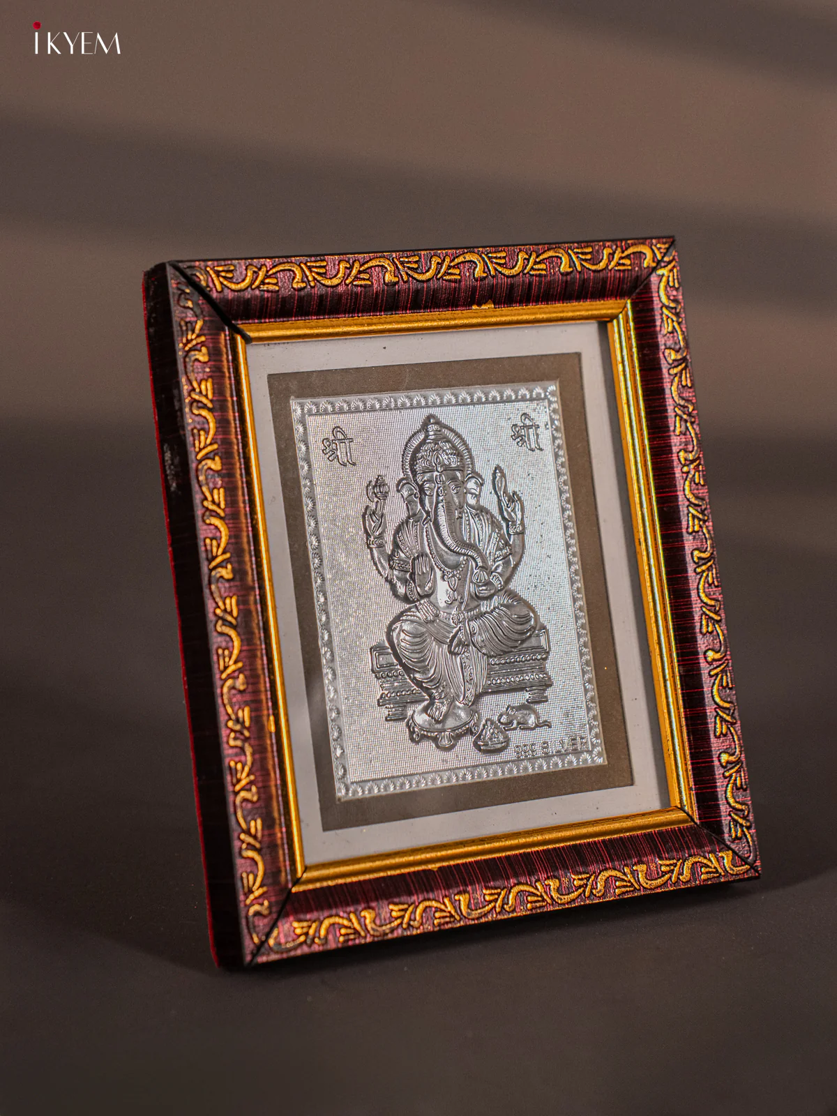Divine German Silver Ganesha Photo frame with stand - KH06123 - Image 4