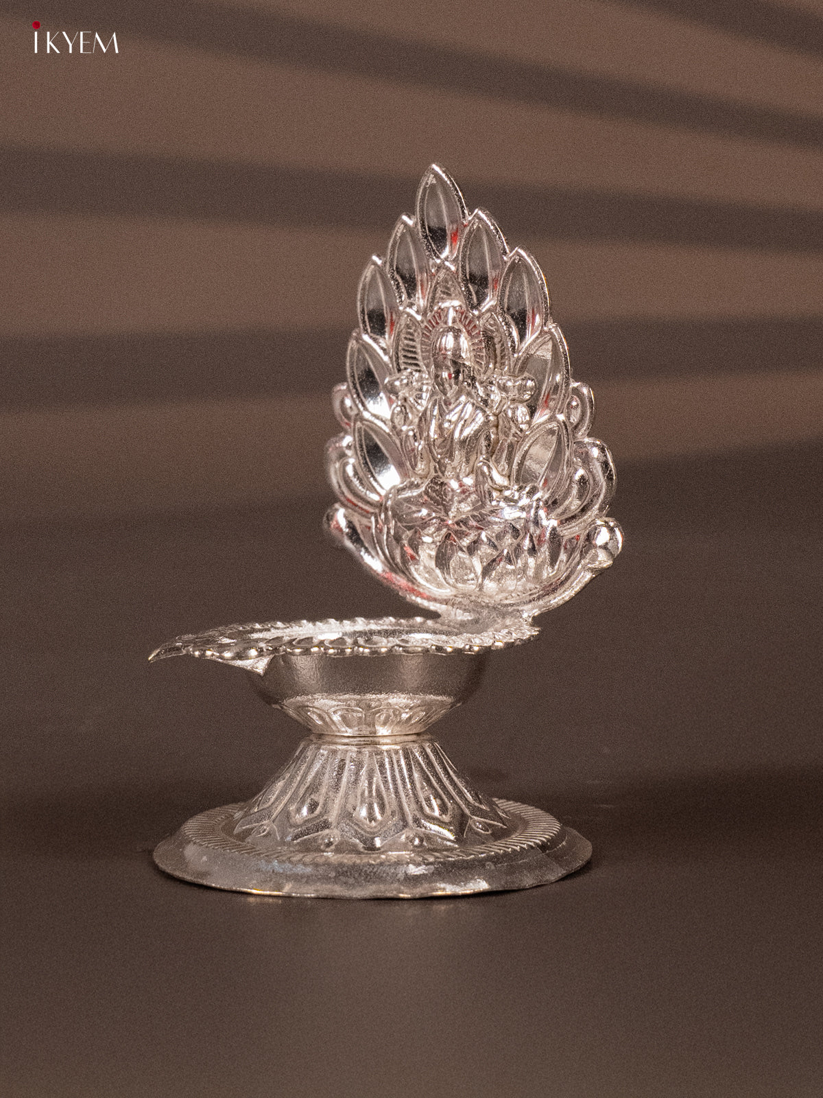 Beautiful German Silver Lakshmi Oil Lamp - KH06117 - Image 3