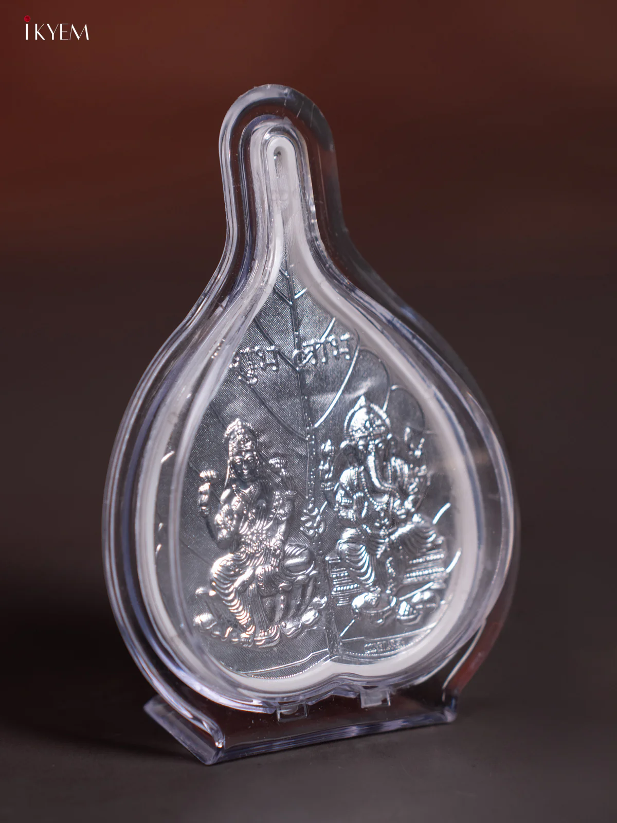 Cute German Silver Leaf Ganesha Lakshmi Photo frame stand - KI03155 - Image 4