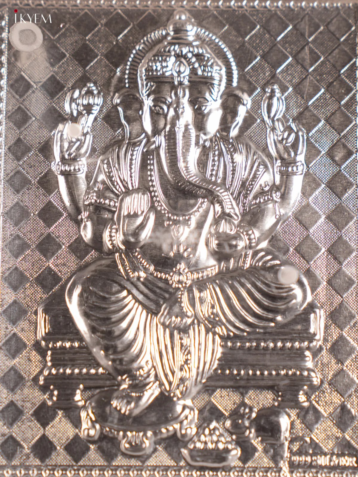 4-Inch German Silver Lord Ganesha Photo frame - KF11198 - Image 3