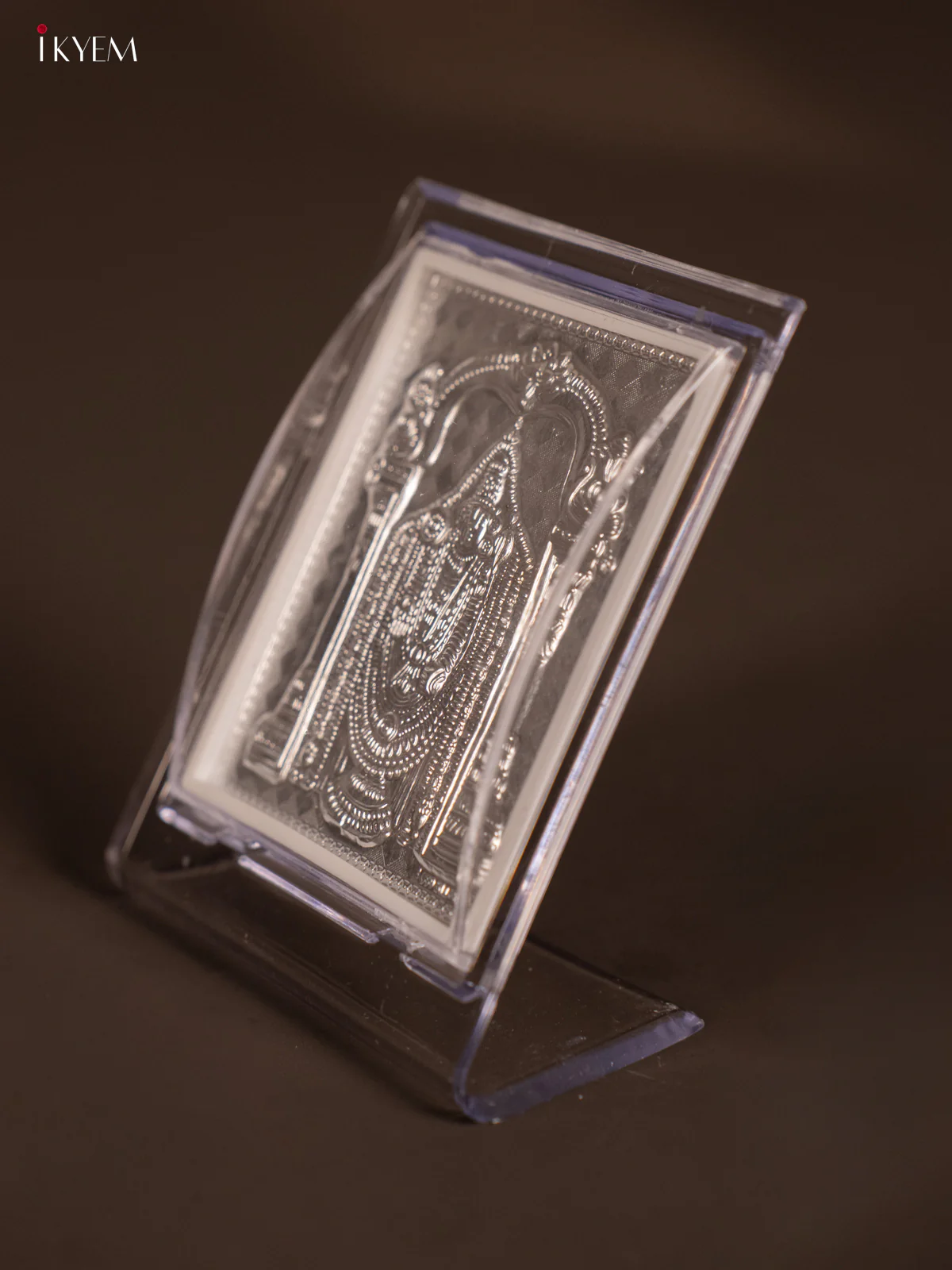 4-Inch Tirupathi Balaji Photo stand In German Silver - KF11196 - Image 4