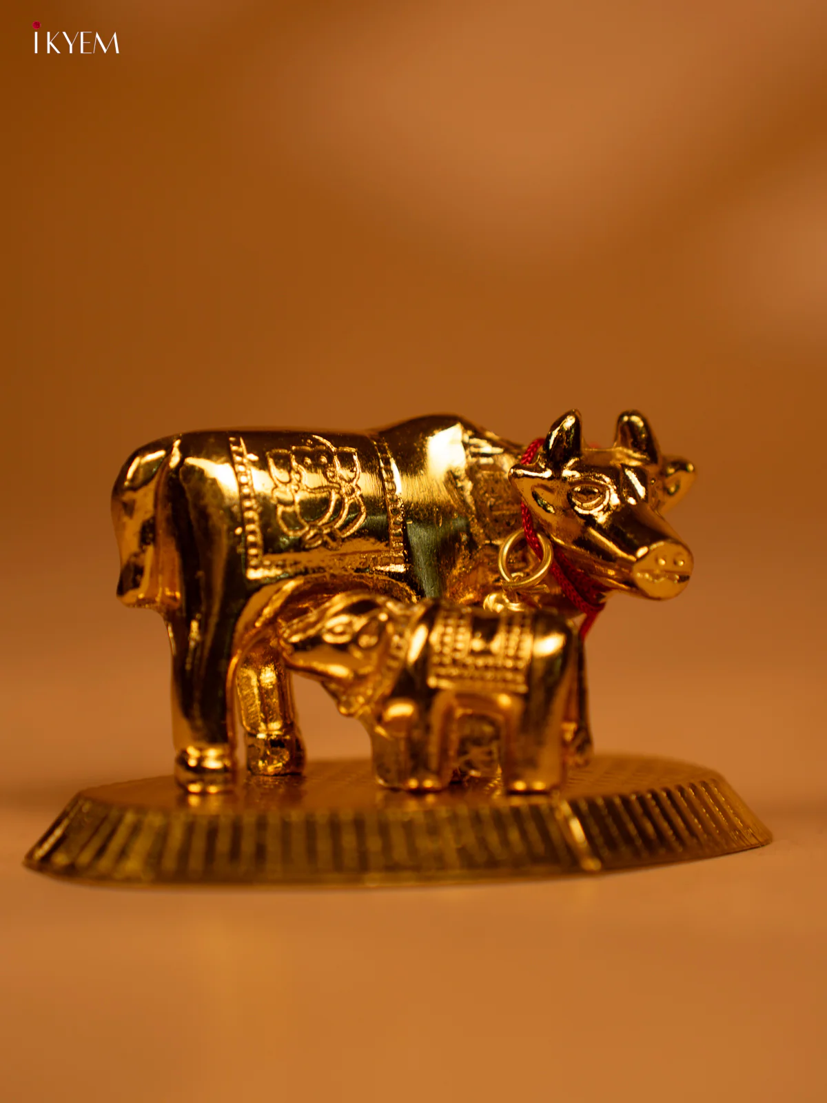 Gold Plated Cow & Calf Idol - KL13118 - Image 5