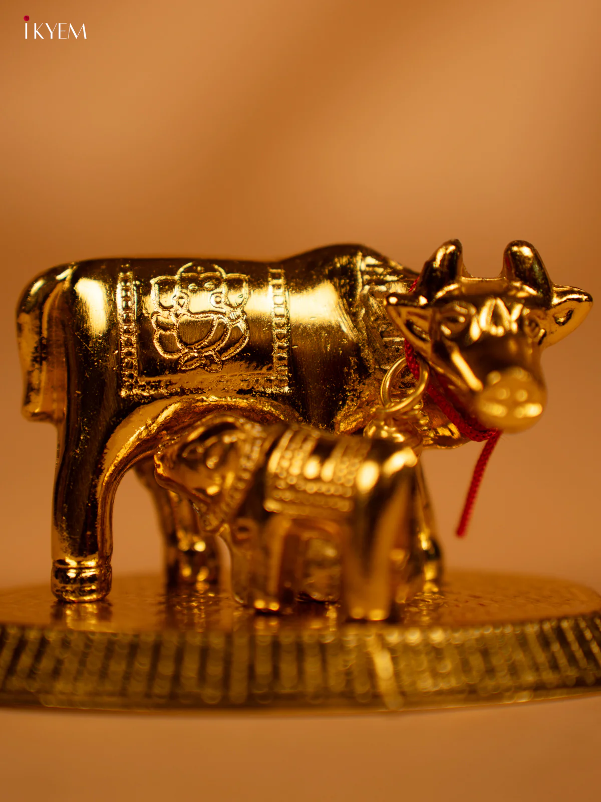 Gold Plated Cow & Calf Idol - KL13118 - Image 6