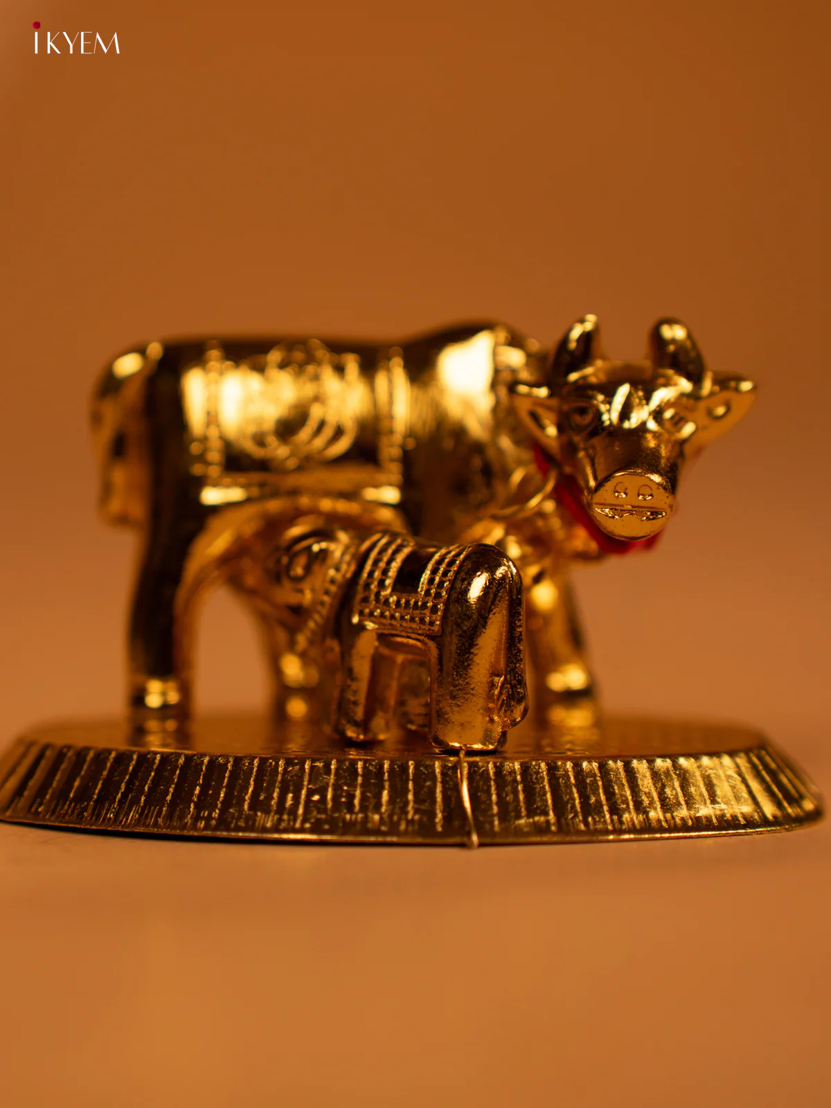 Gold Plated Cow & Calf Idol - KL13118 - Image 8