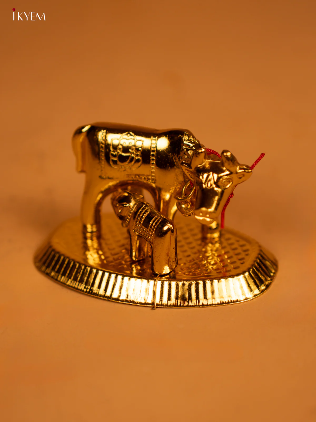 Gold Plated Cow & Calf Idol - KL13118 - Image 9
