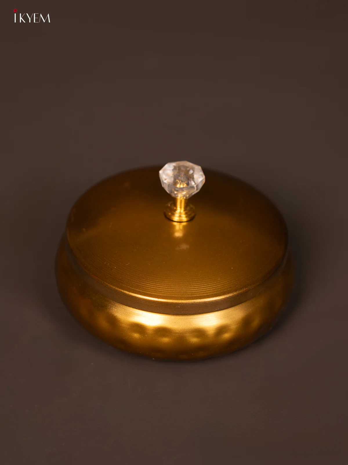 Classic Golden Colour Round Dry Fruit Jar - KG25196